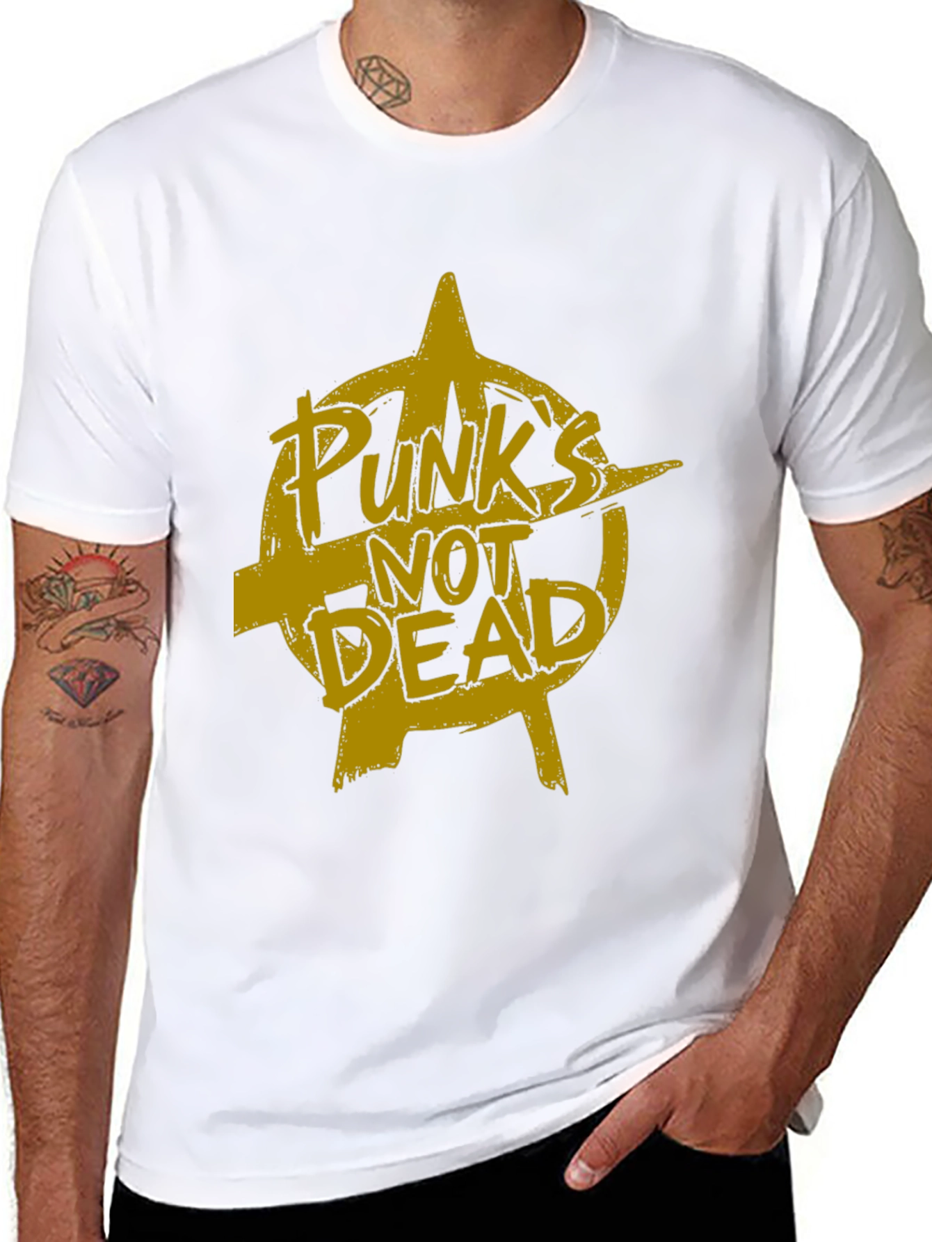 Punks Not Dead Graphic Tee - Black Cotton T-Shirt