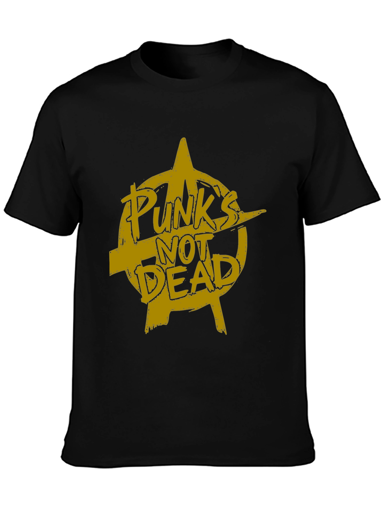 Punks Not Dead Graphic Tee - Black Cotton T-Shirt