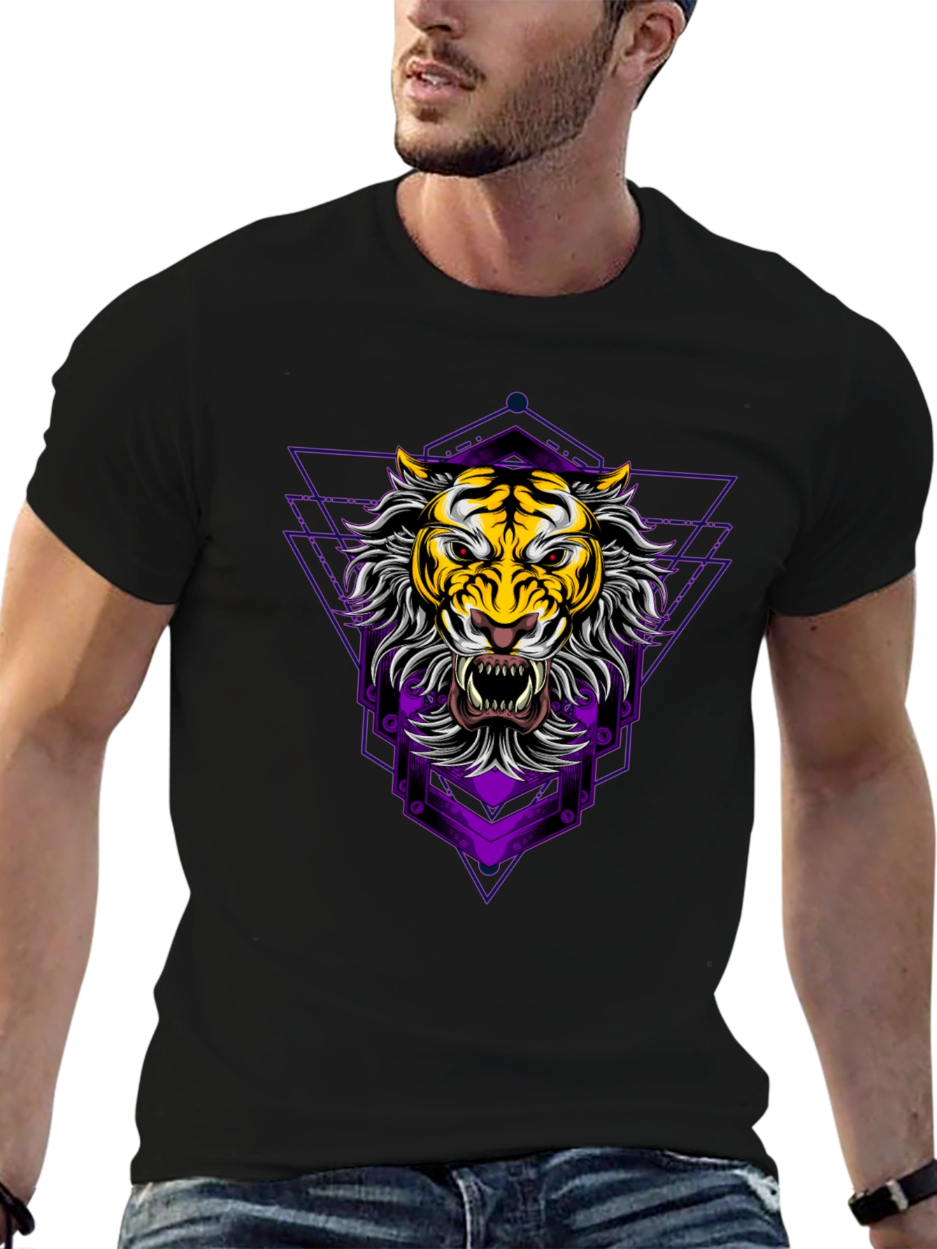 Geometric Tiger Graphic Tee