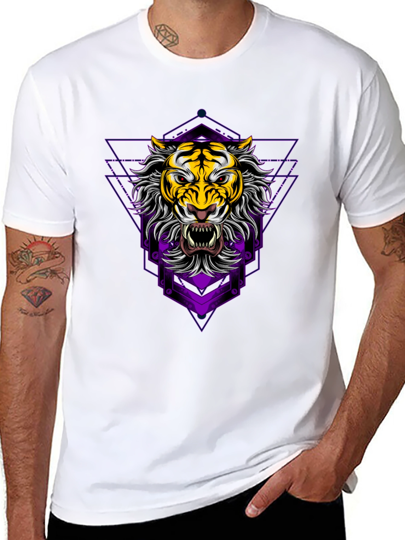 Geometric Tiger Graphic Tee