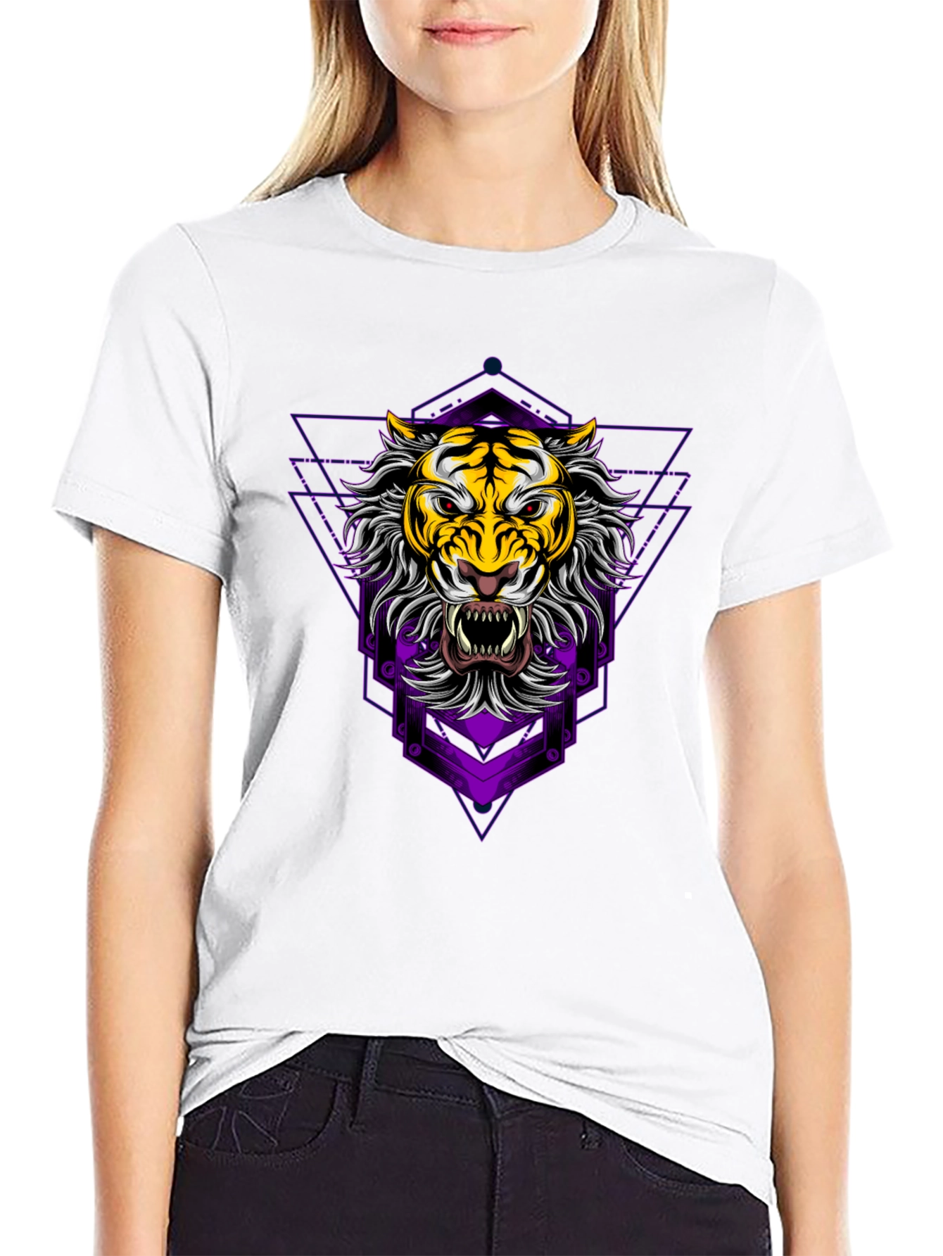 Geometric Tiger Graphic Tee
