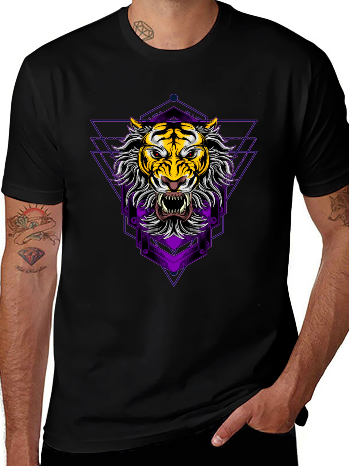 Geometric Tiger Graphic Tee