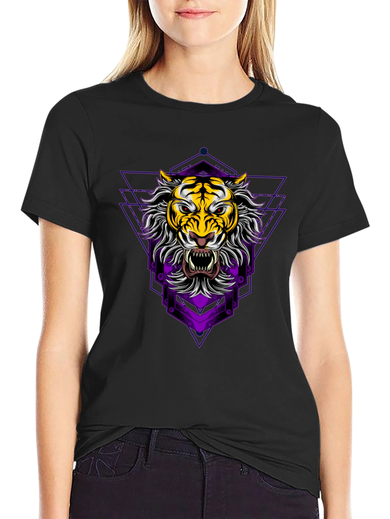 Geometric Tiger Graphic Tee