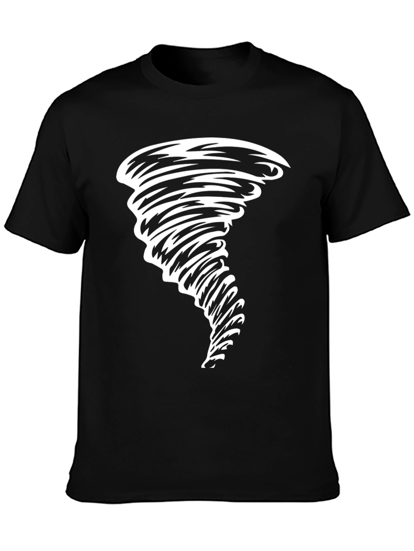 Tornado Graphic Tee - Black Cotton Casual Shirt
