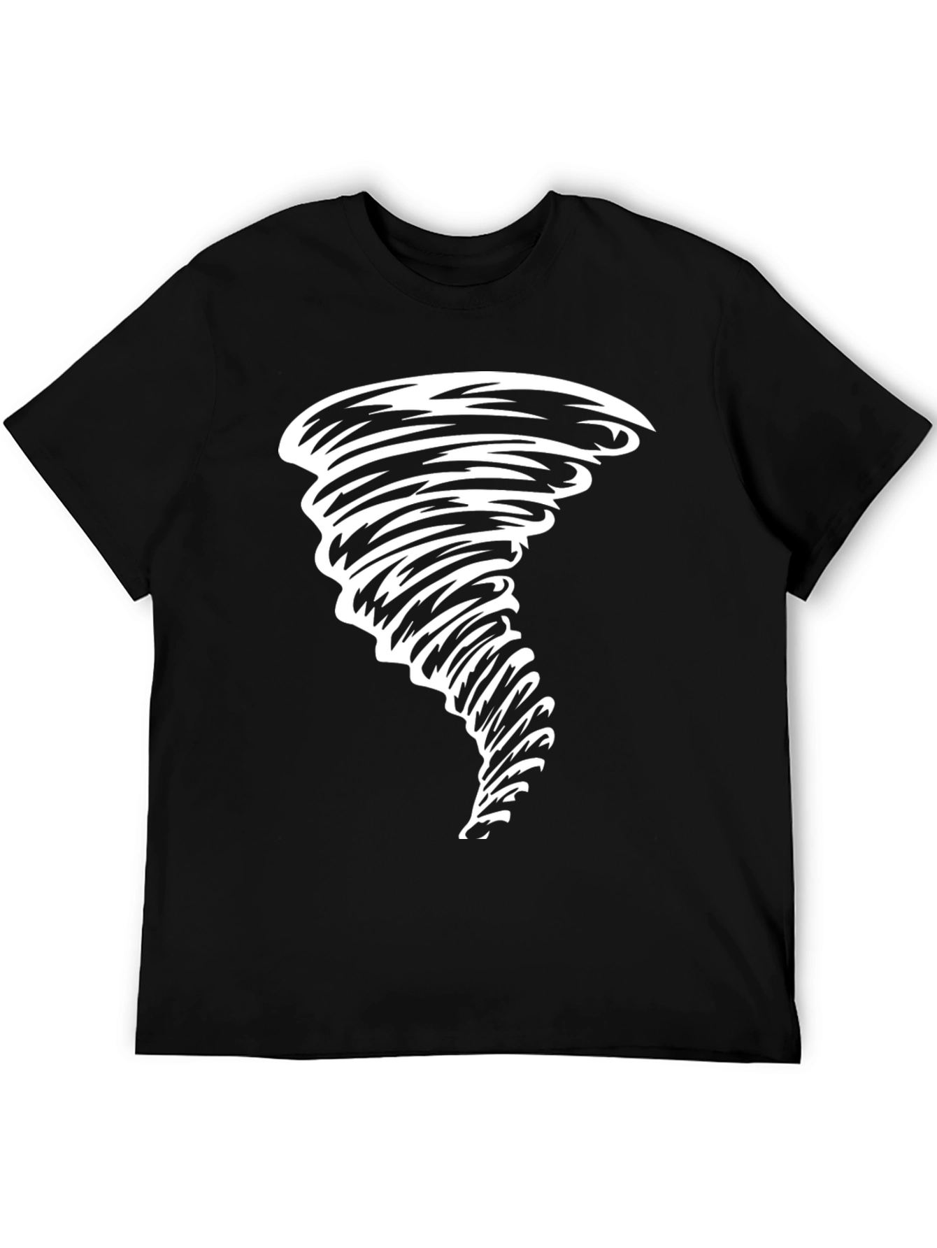 Tornado Graphic Tee - Black Cotton Casual Shirt