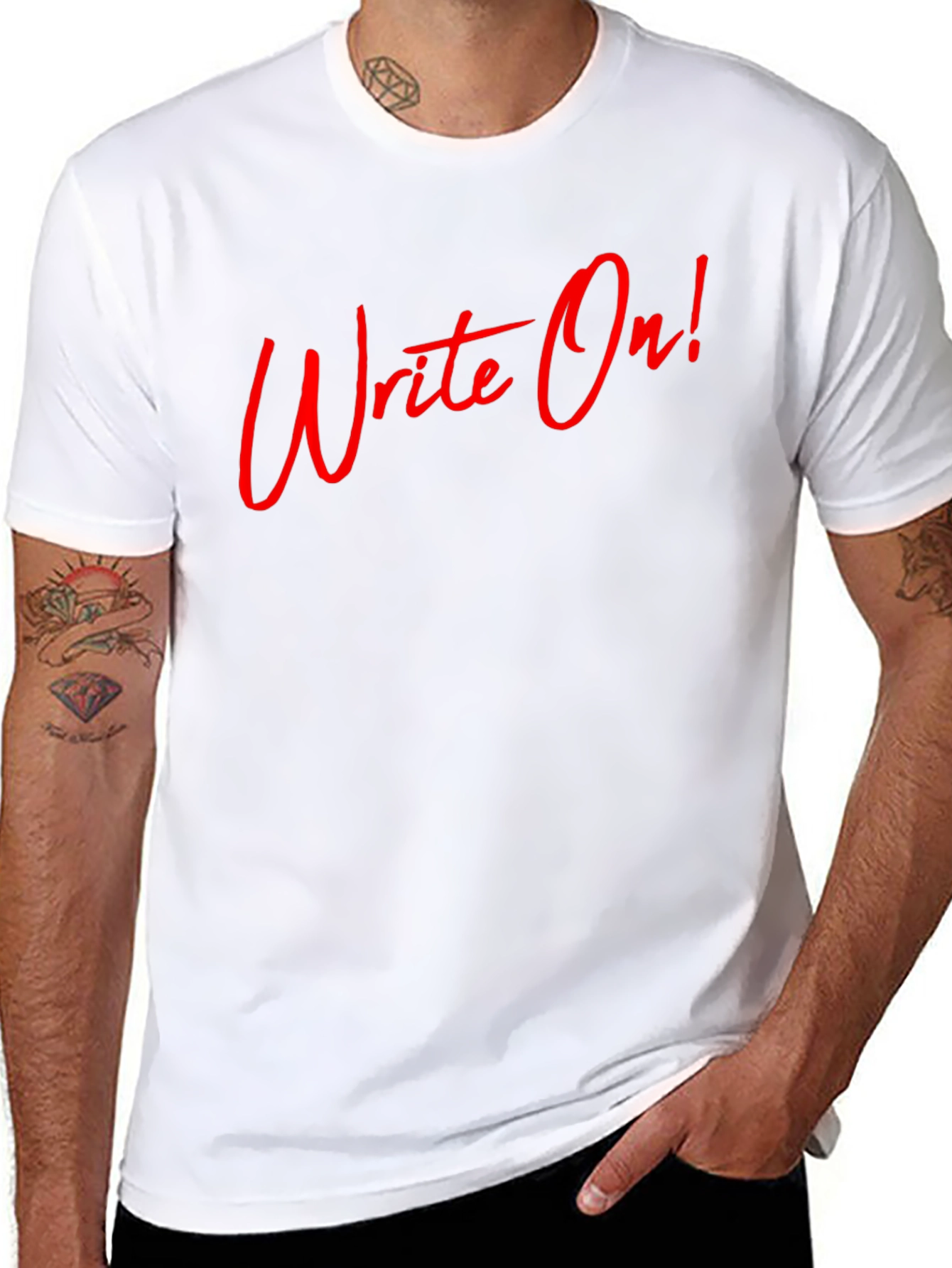 Write On! Graphic Tee - Black Cotton T-Shirt