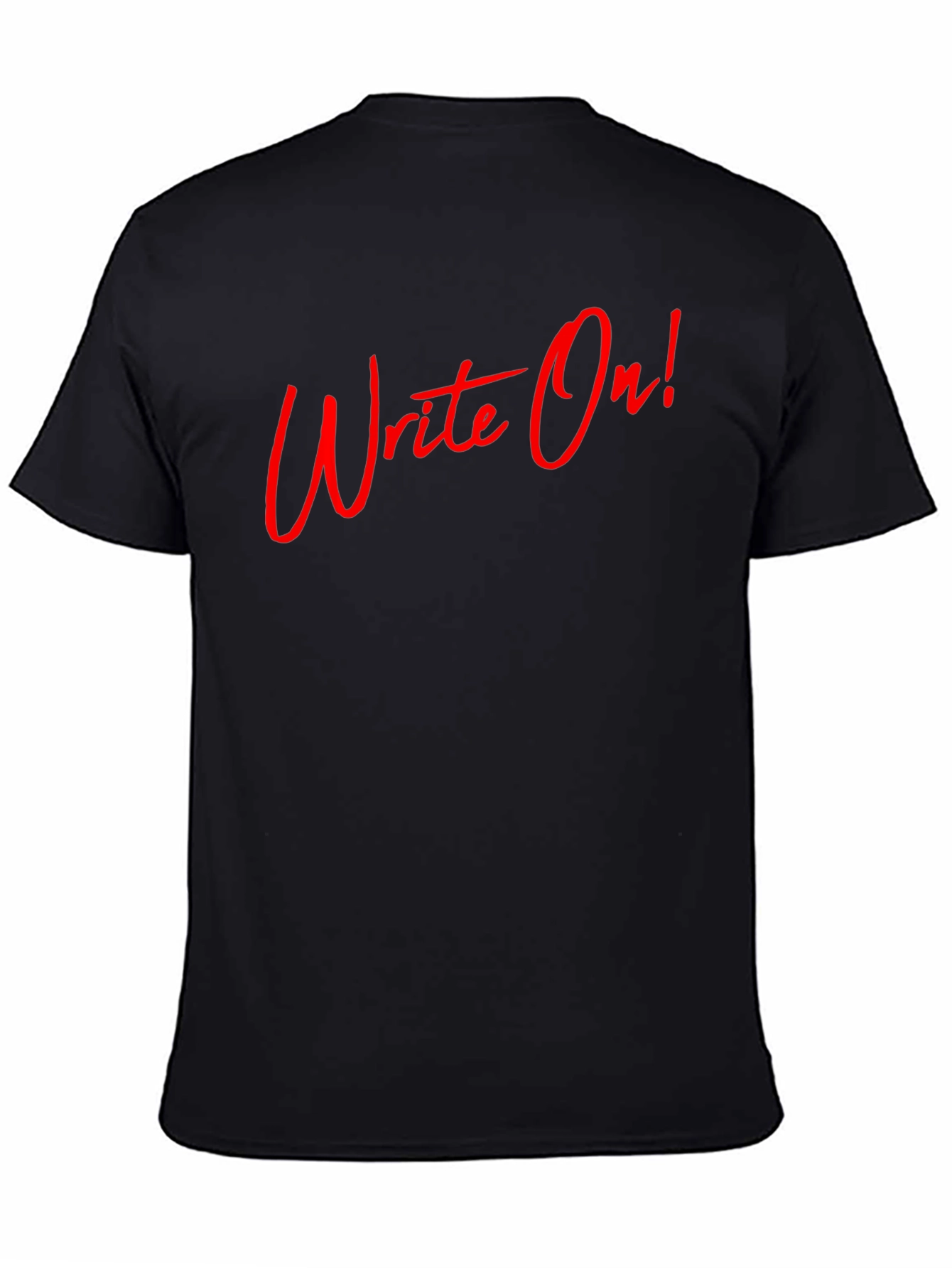 Write On! Graphic Tee - Black Cotton T-Shirt