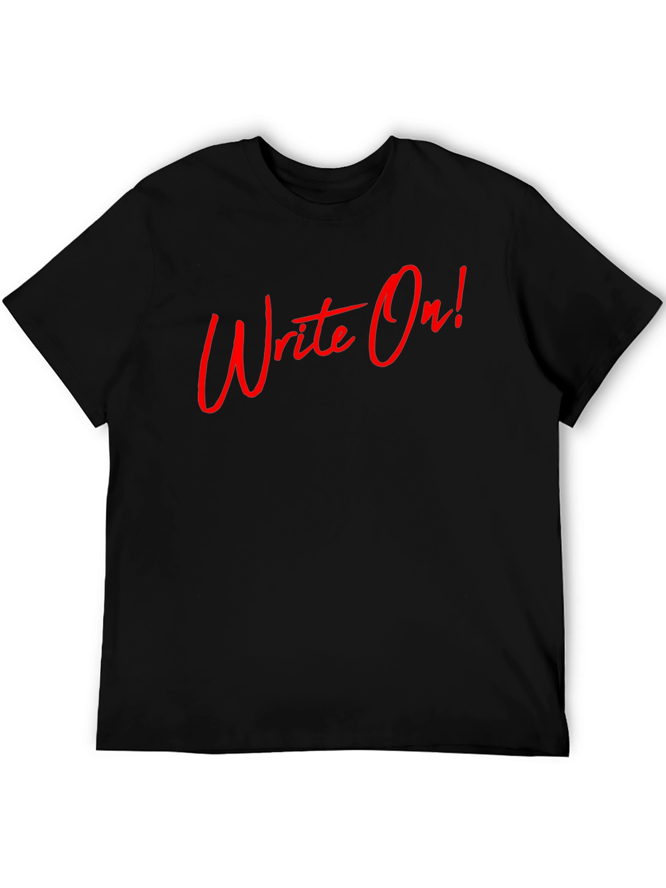 Write On! Graphic Tee - Black Cotton T-Shirt