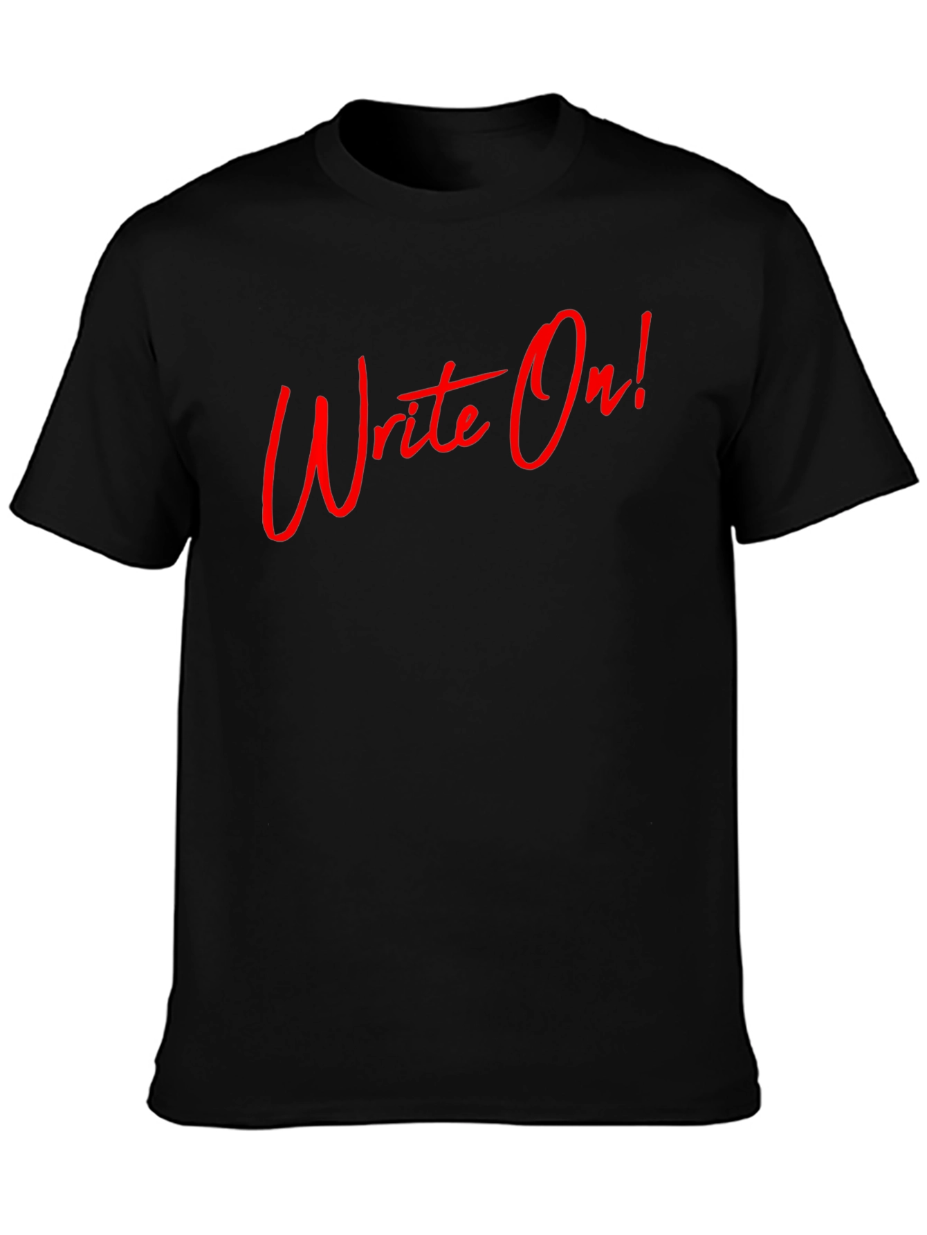 Write On! Graphic Tee - Black Cotton T-Shirt