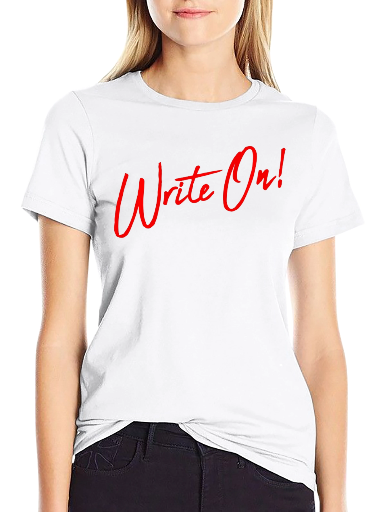 Write On! Graphic Tee - Black Cotton T-Shirt