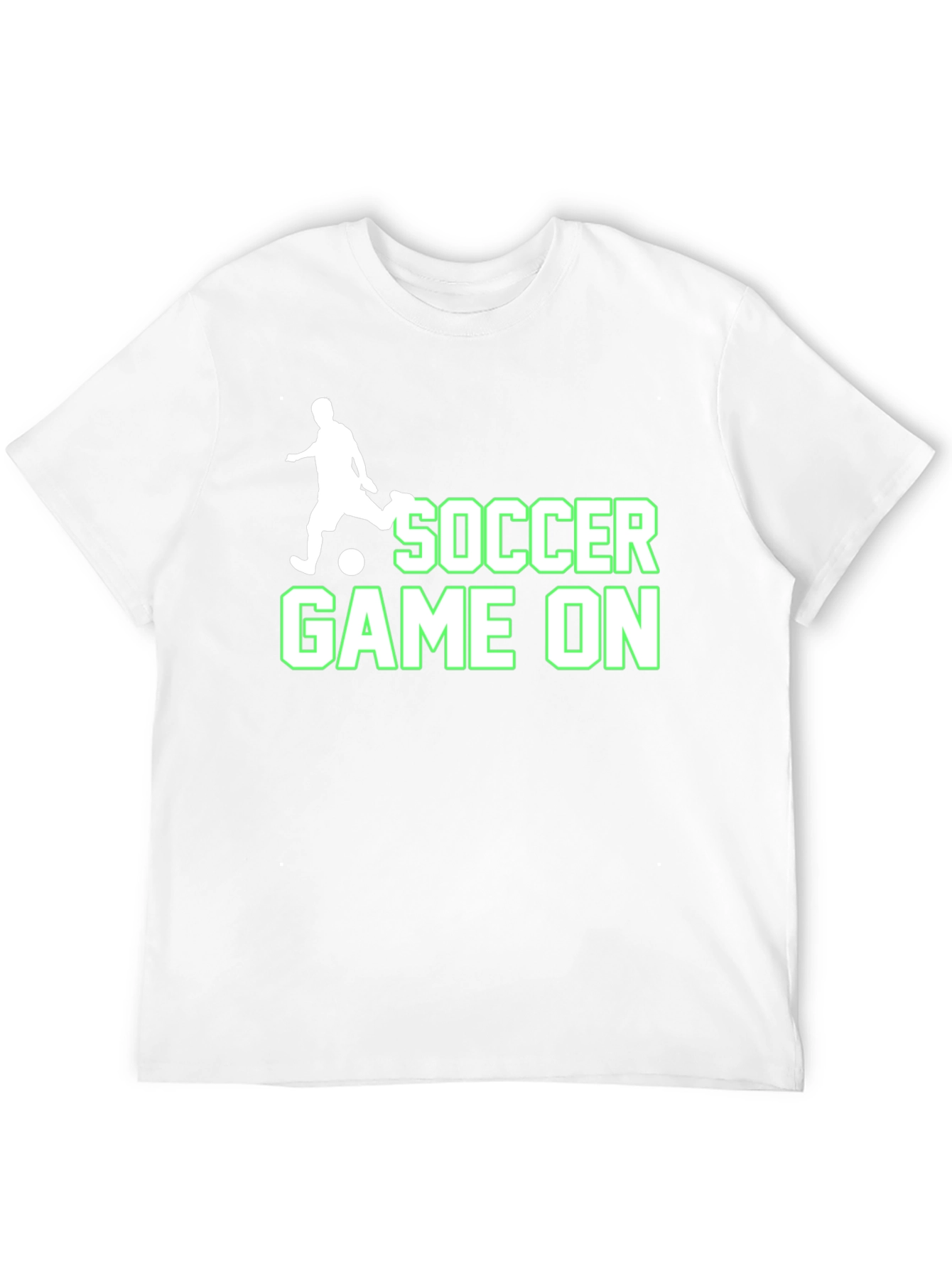Soccer Game On Black T-Shirt
