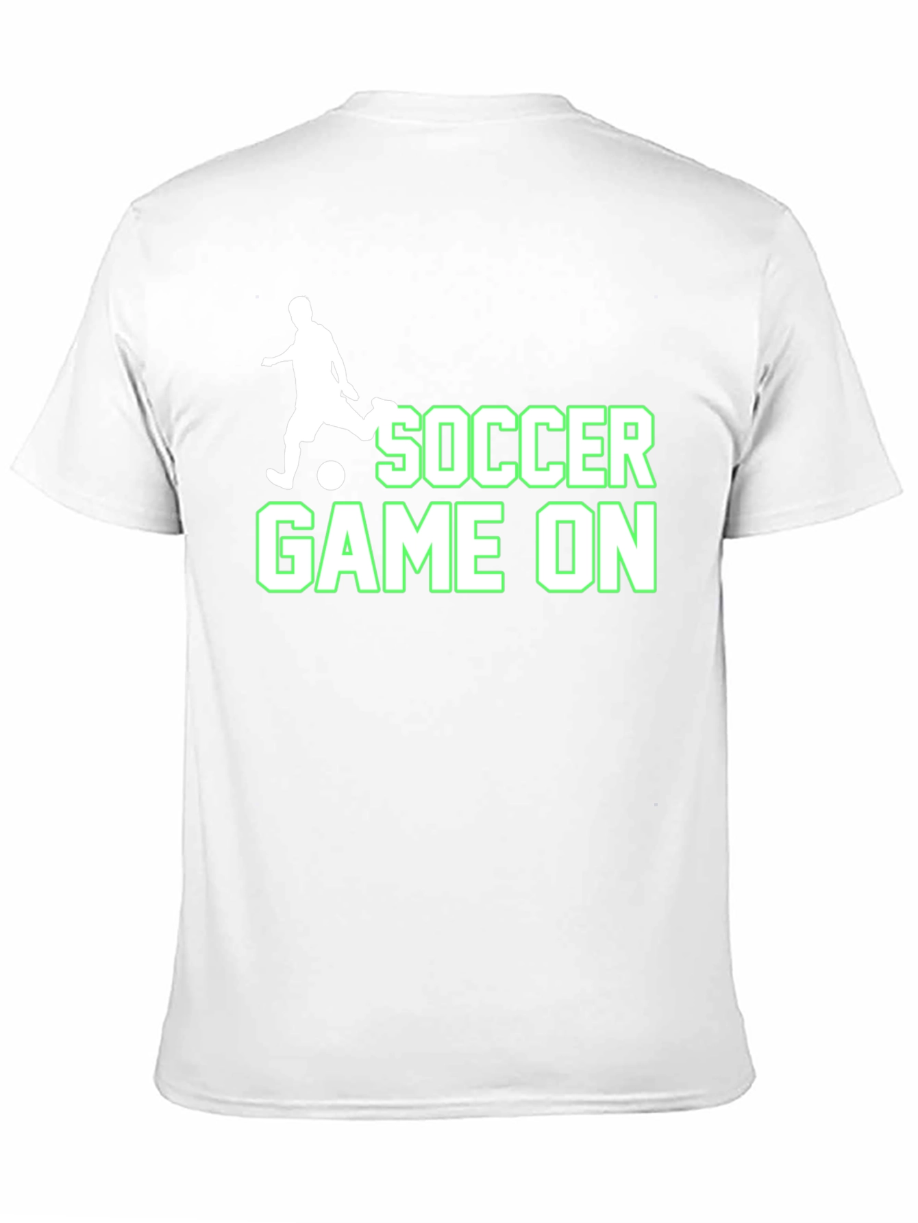 Soccer Game On Black T-Shirt