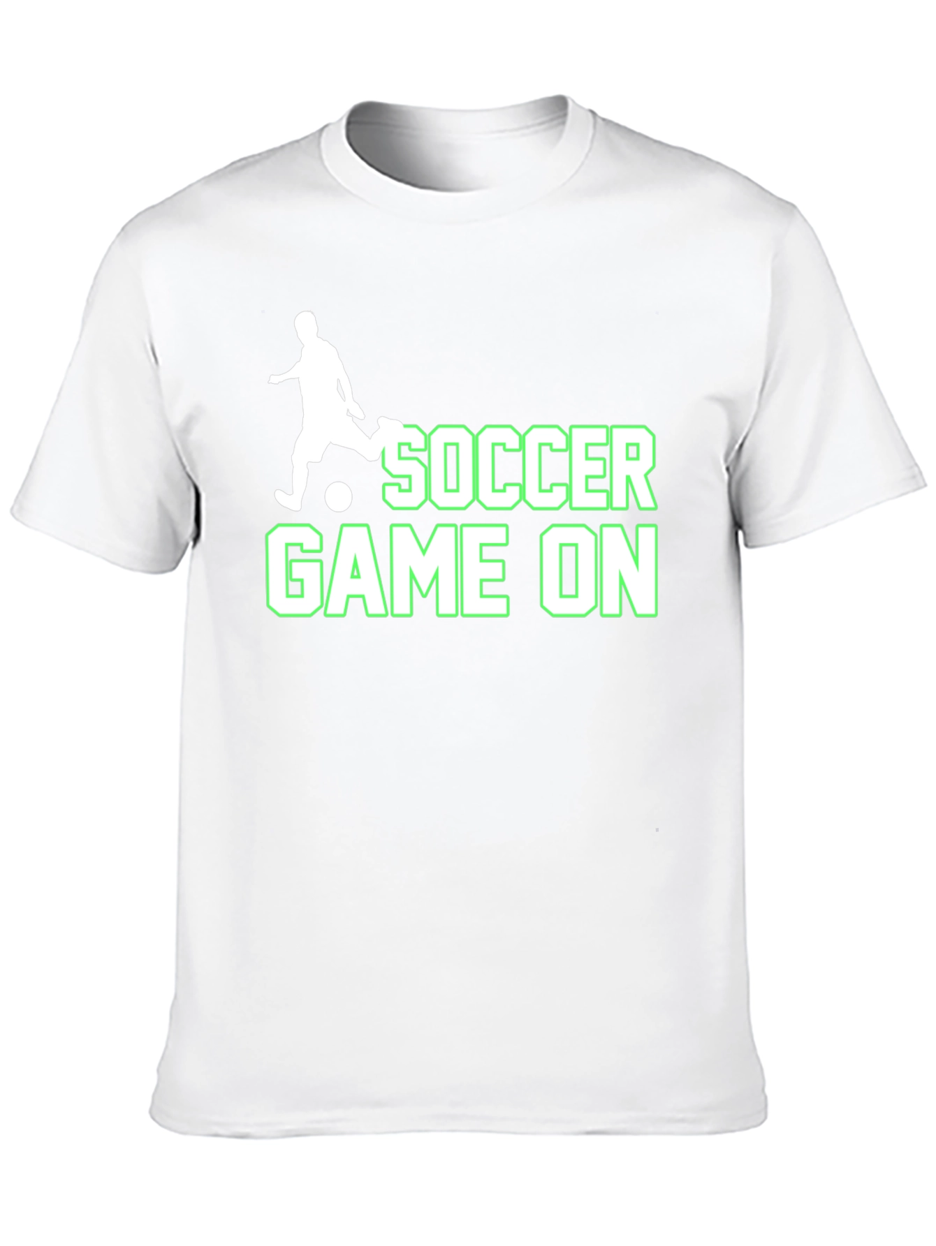 Soccer Game On Black T-Shirt