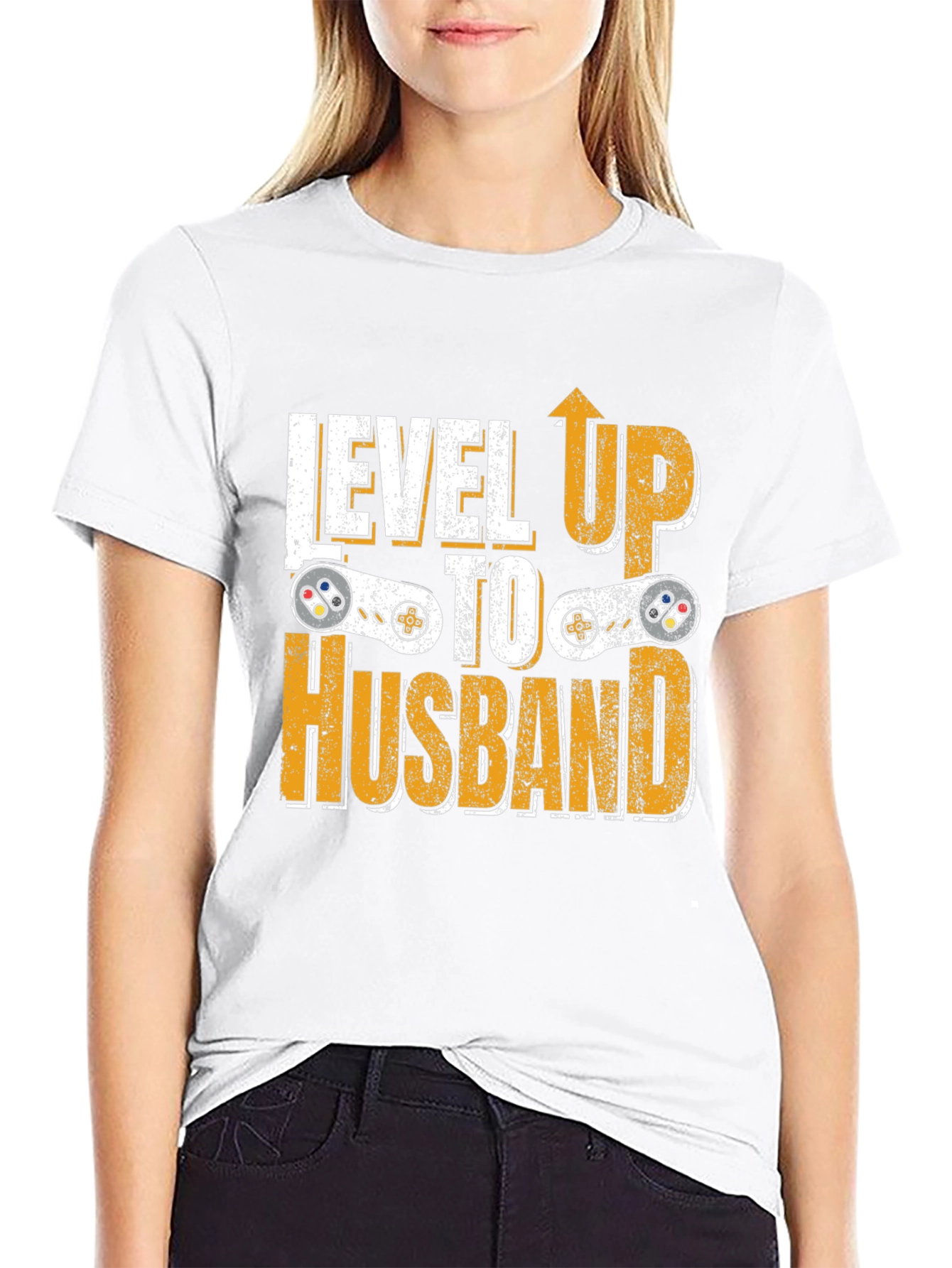 Level Up To Husband T-Shirt Gamer Wedding Gift