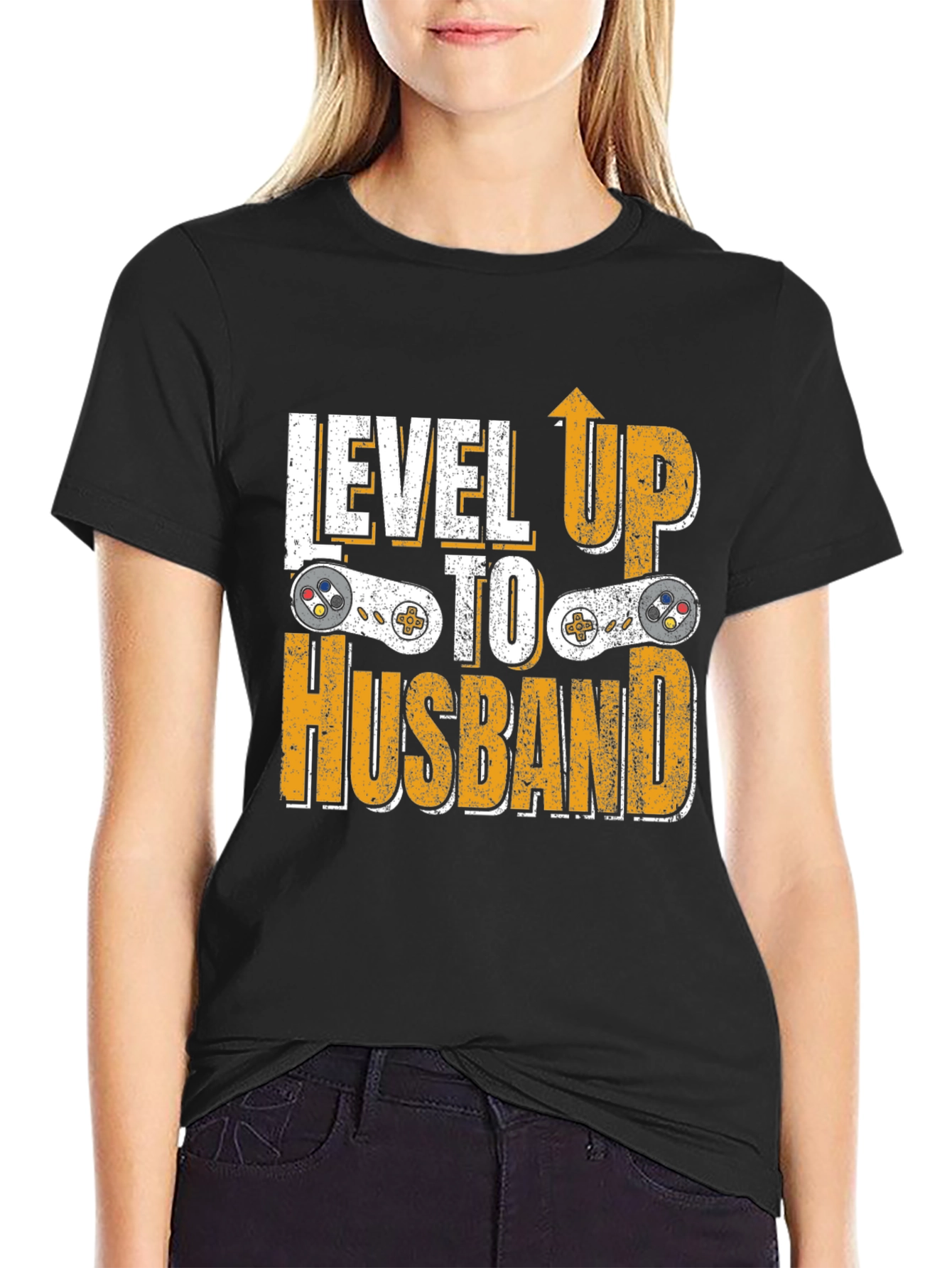 Level Up To Husband T-Shirt Gamer Wedding Gift