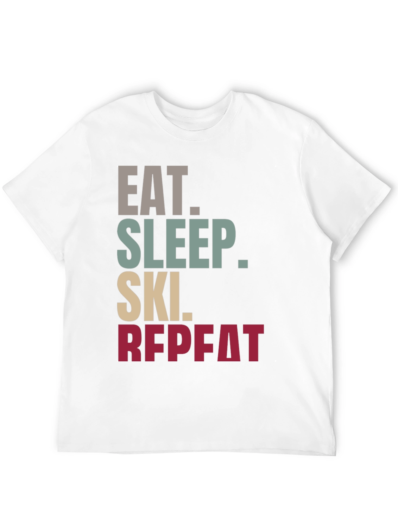 Eat Sleep Ski Repeat T-Shirt | Sporty Style