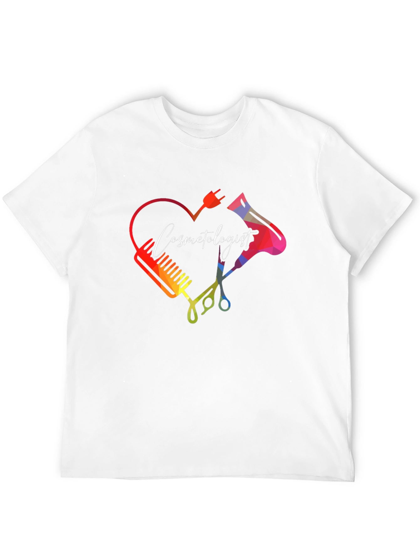 Cosmetologist Heart Graphic T-Shirt - Stylish Salon Apparel