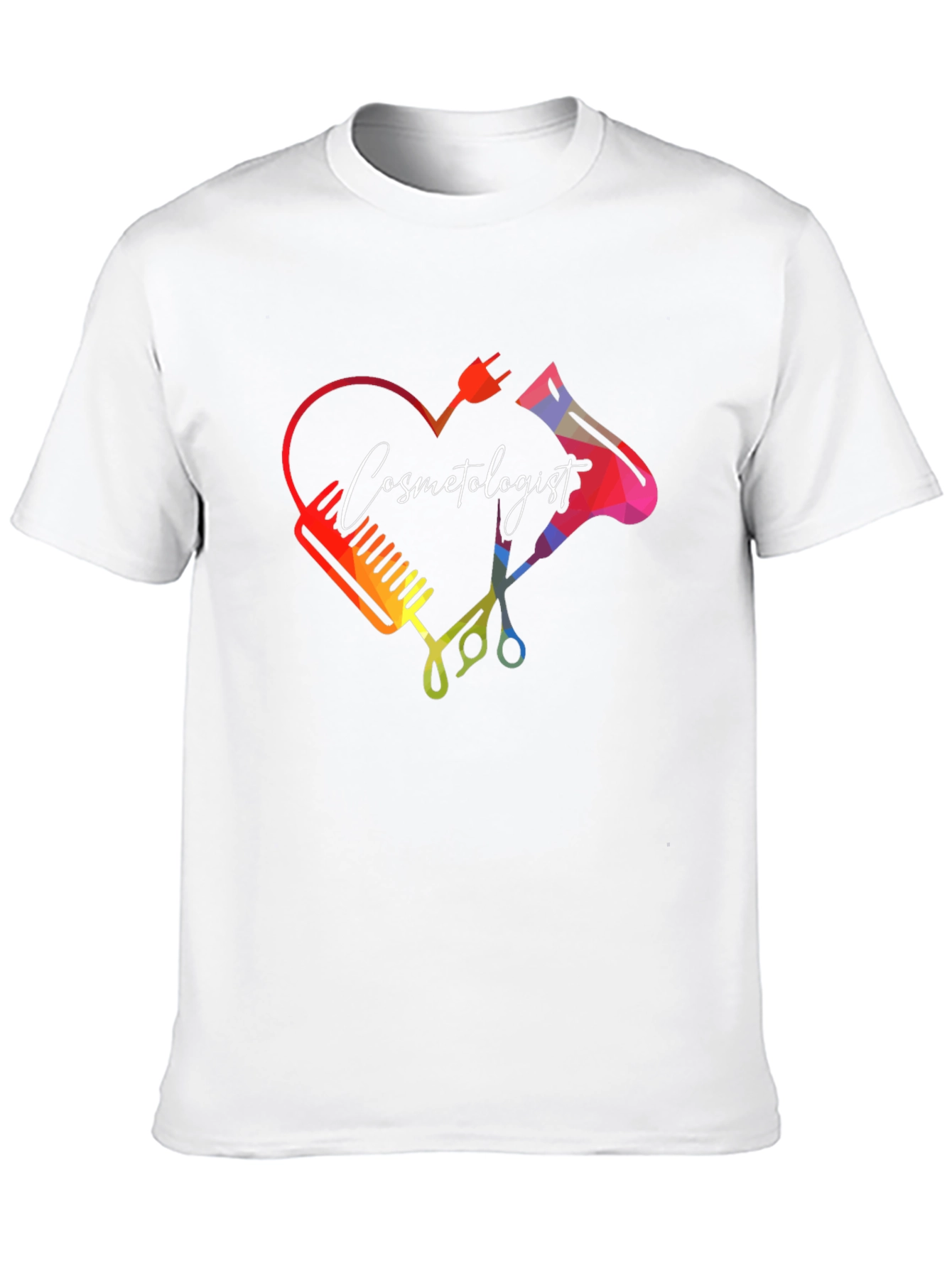 Cosmetologist Heart Graphic T-Shirt - Stylish Salon Apparel