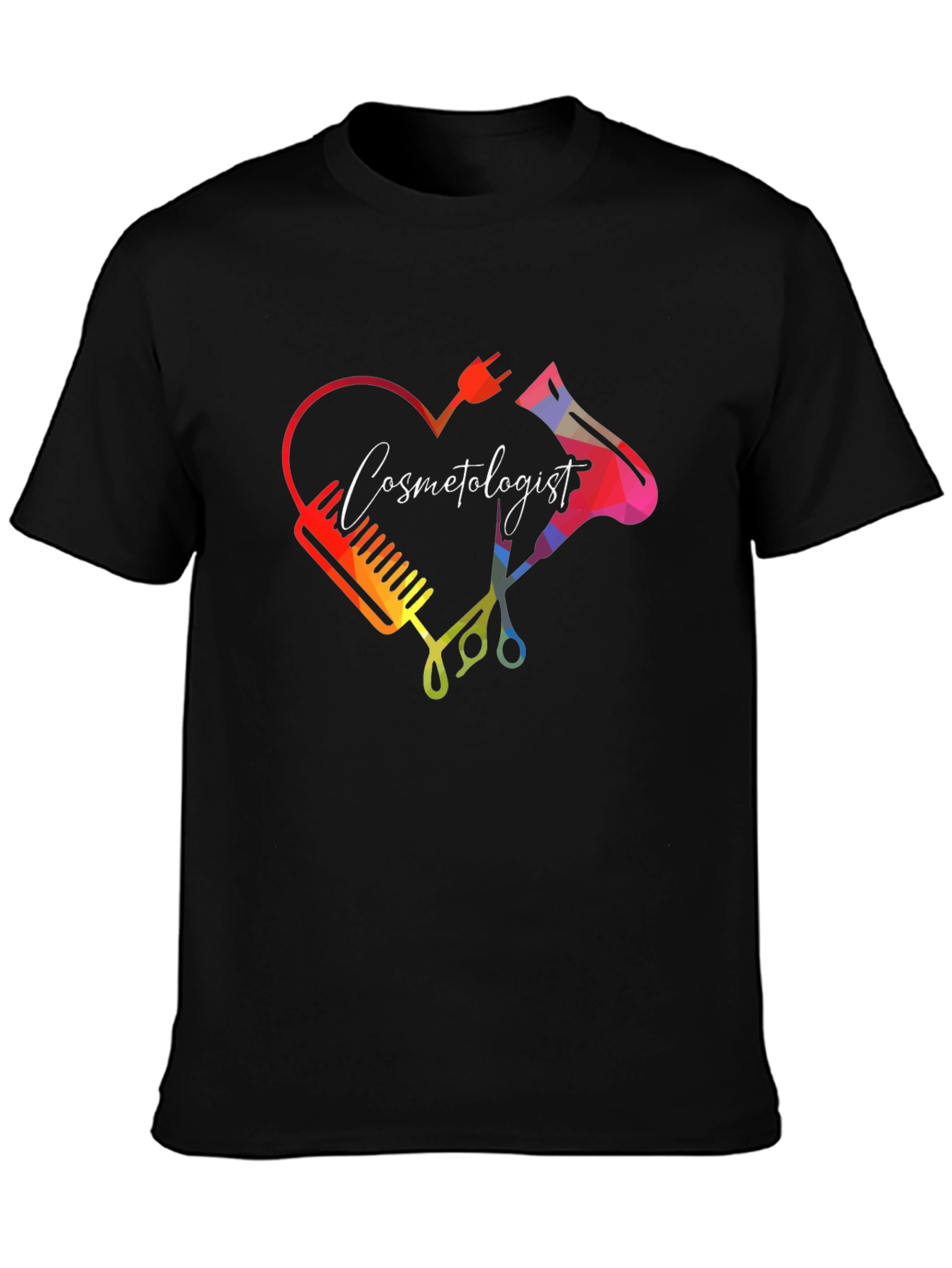 Cosmetologist Heart Graphic T-Shirt - Stylish Salon Apparel