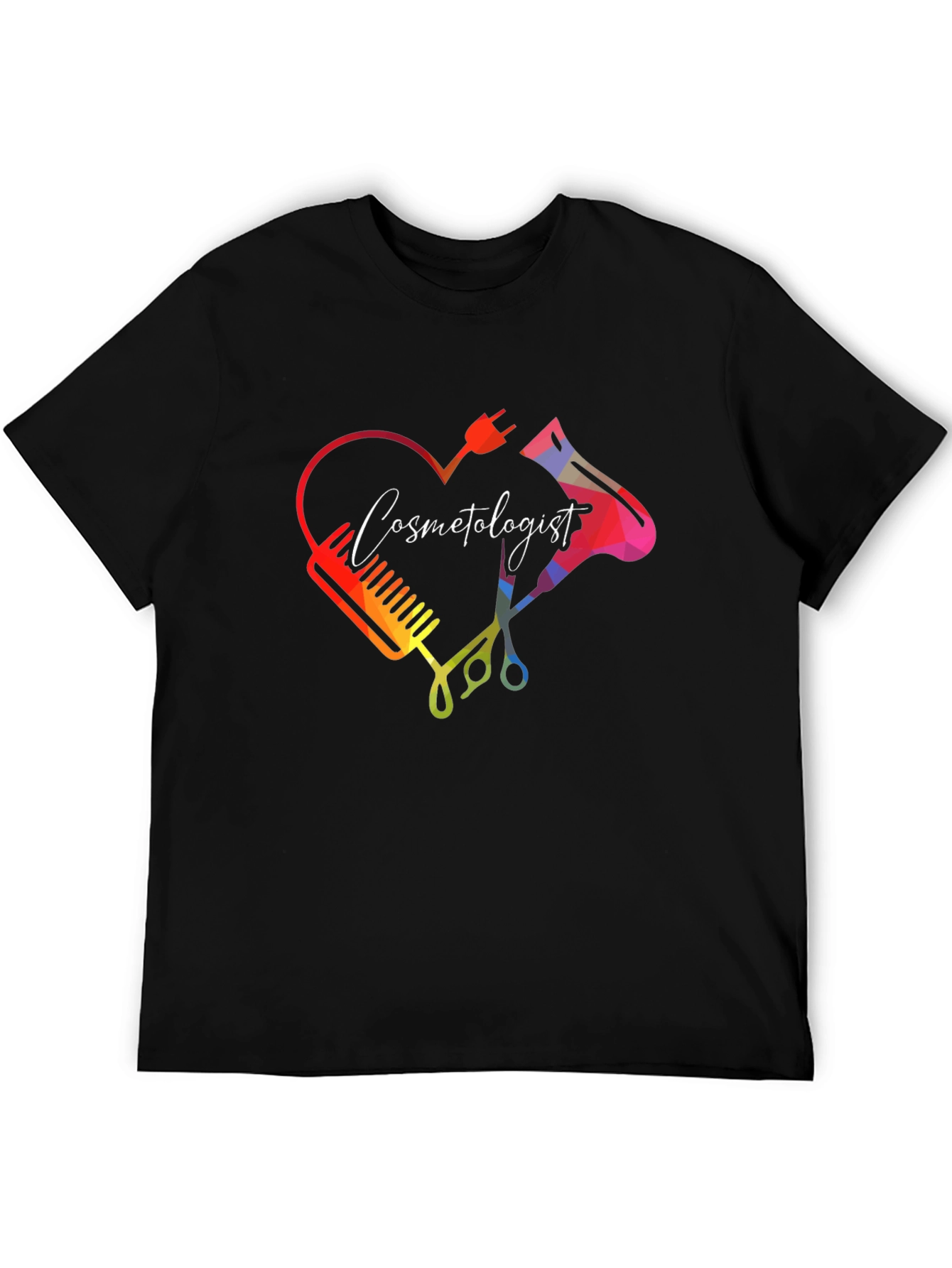 Cosmetologist Heart Graphic T-Shirt - Stylish Salon Apparel