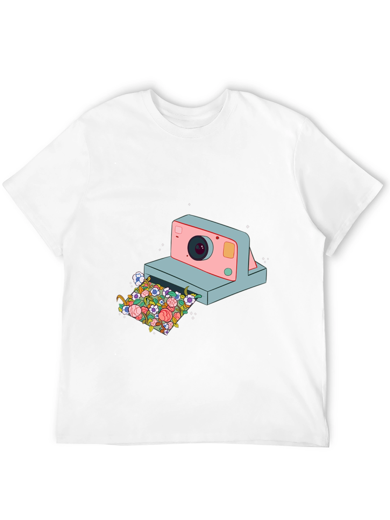 Floral Camera Graphic T-Shirt