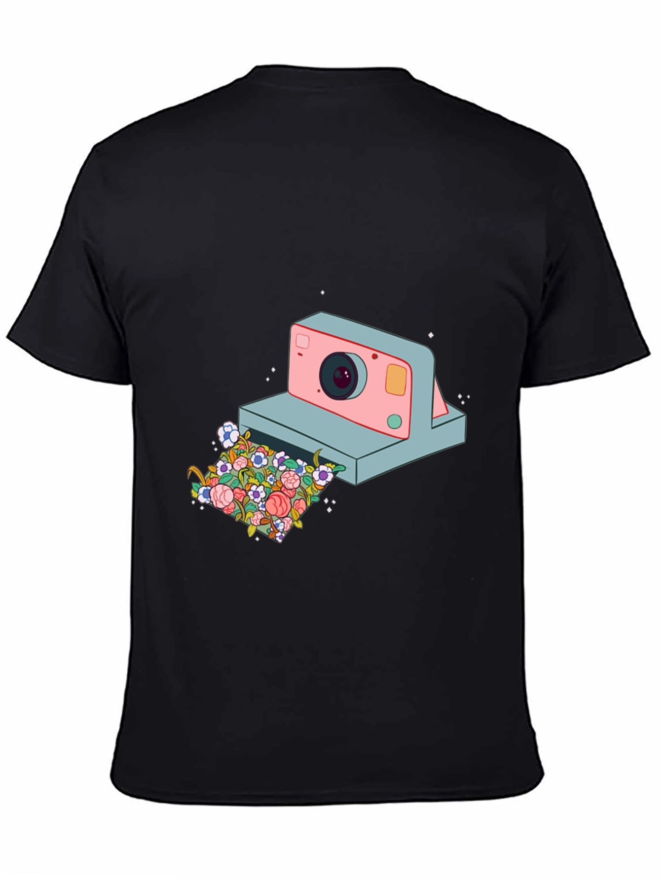 Floral Camera Graphic T-Shirt