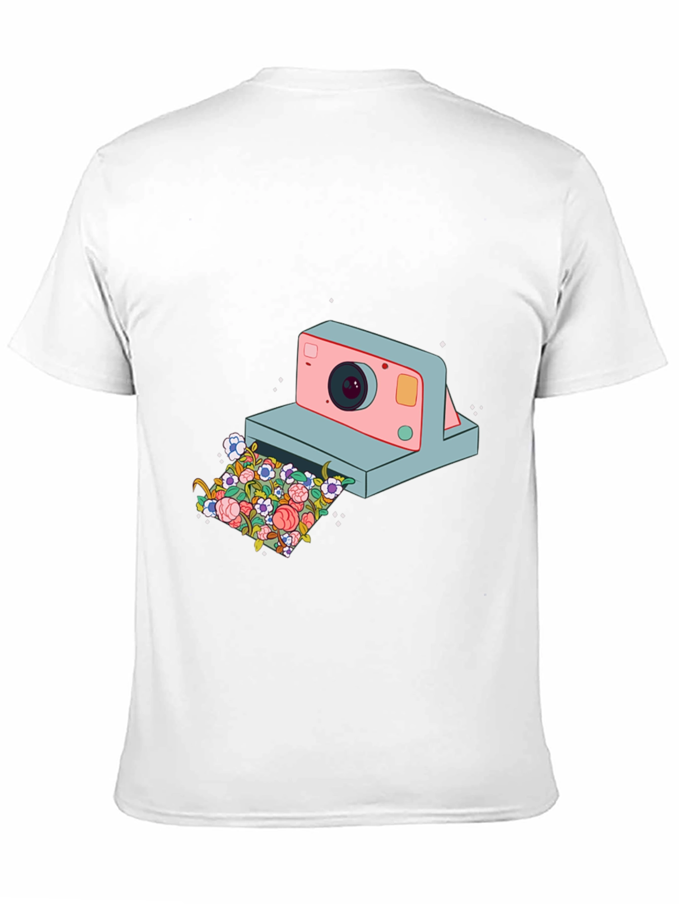 Floral Camera Graphic T-Shirt