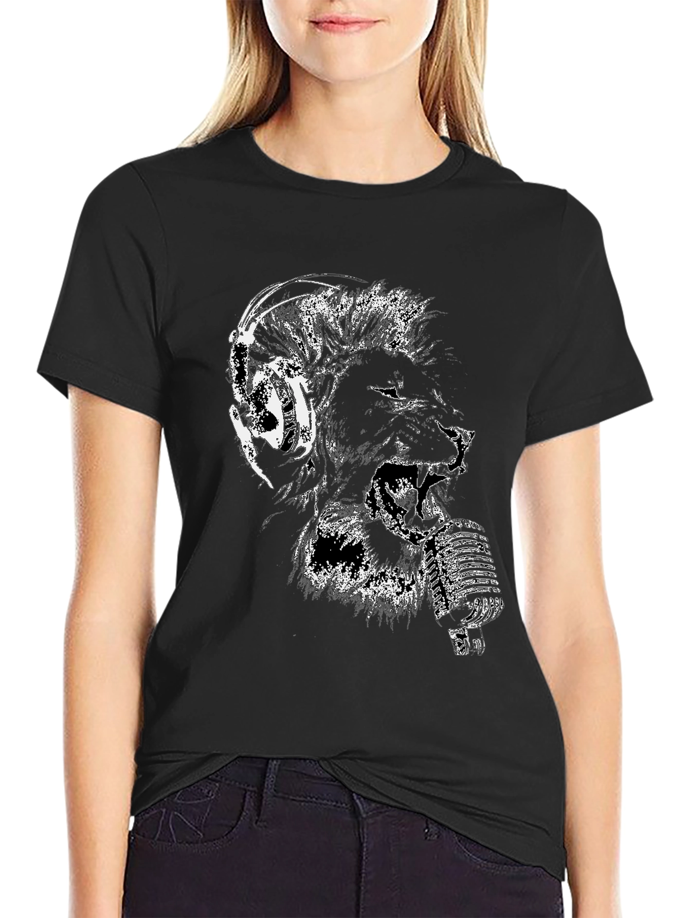 Lion Headphone Music T-Shirt
