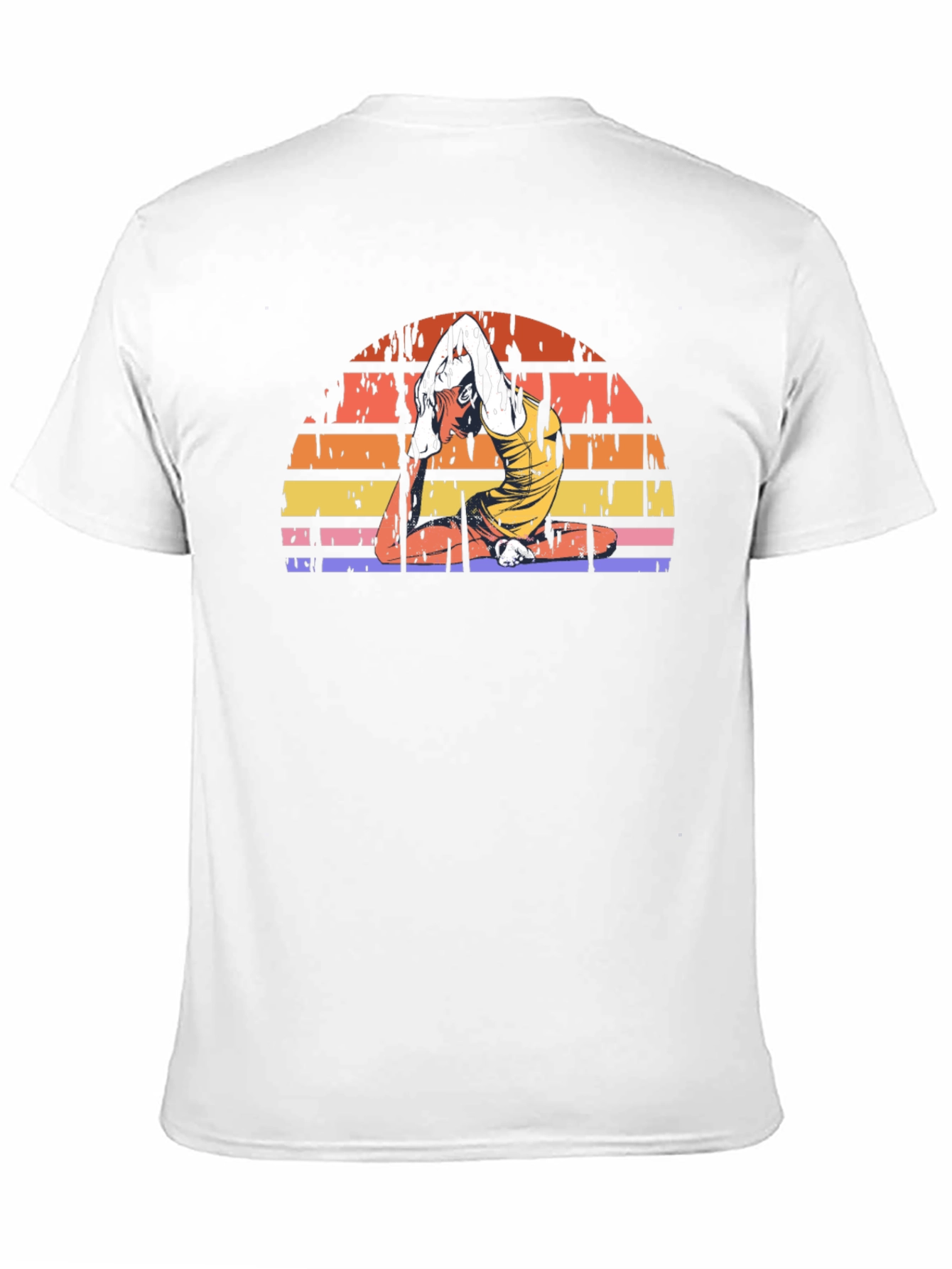 Yoga Pose Sunset Graphic Tee