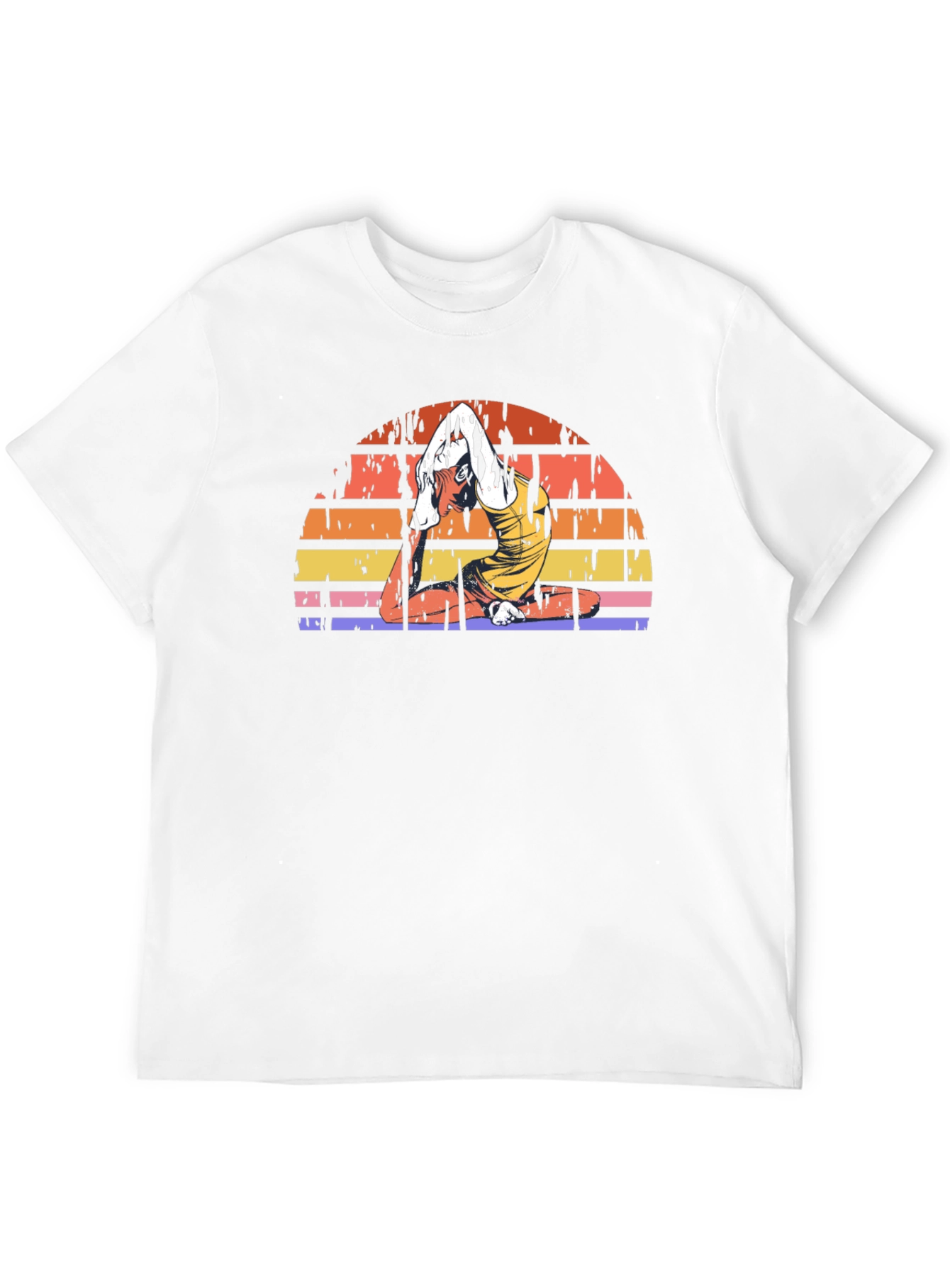 Yoga Pose Sunset Graphic Tee