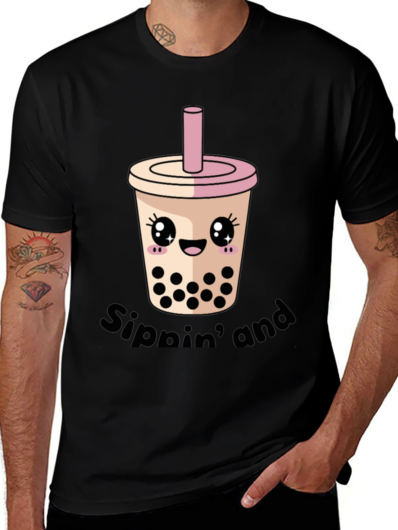 Kawaii Bubble Tea T-Shirt - Sippin and Boba