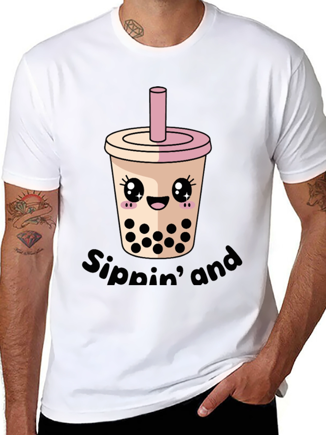 Kawaii Bubble Tea T-Shirt - Sippin and Boba
