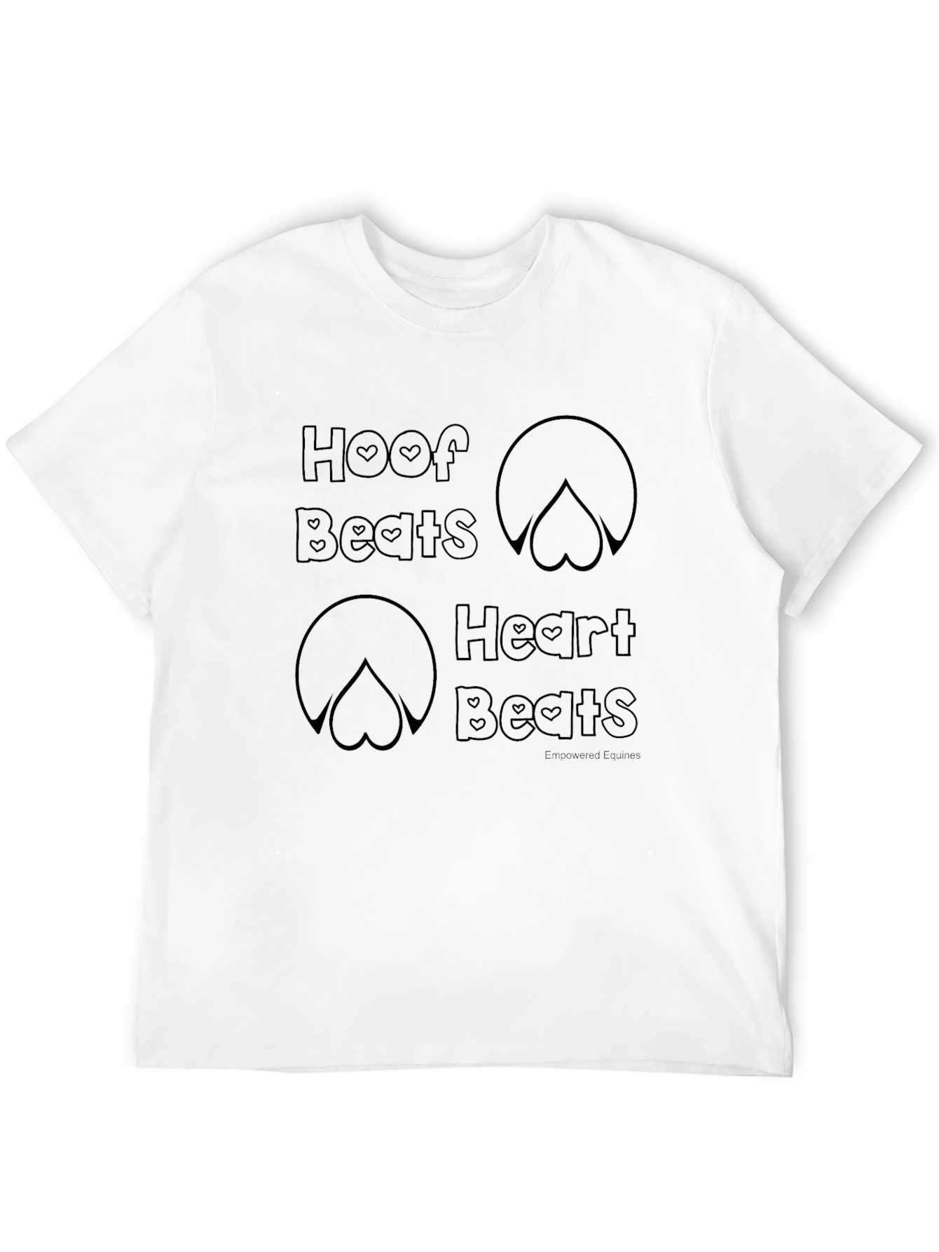 Hoof Beats Heart Beats Black T-Shirt