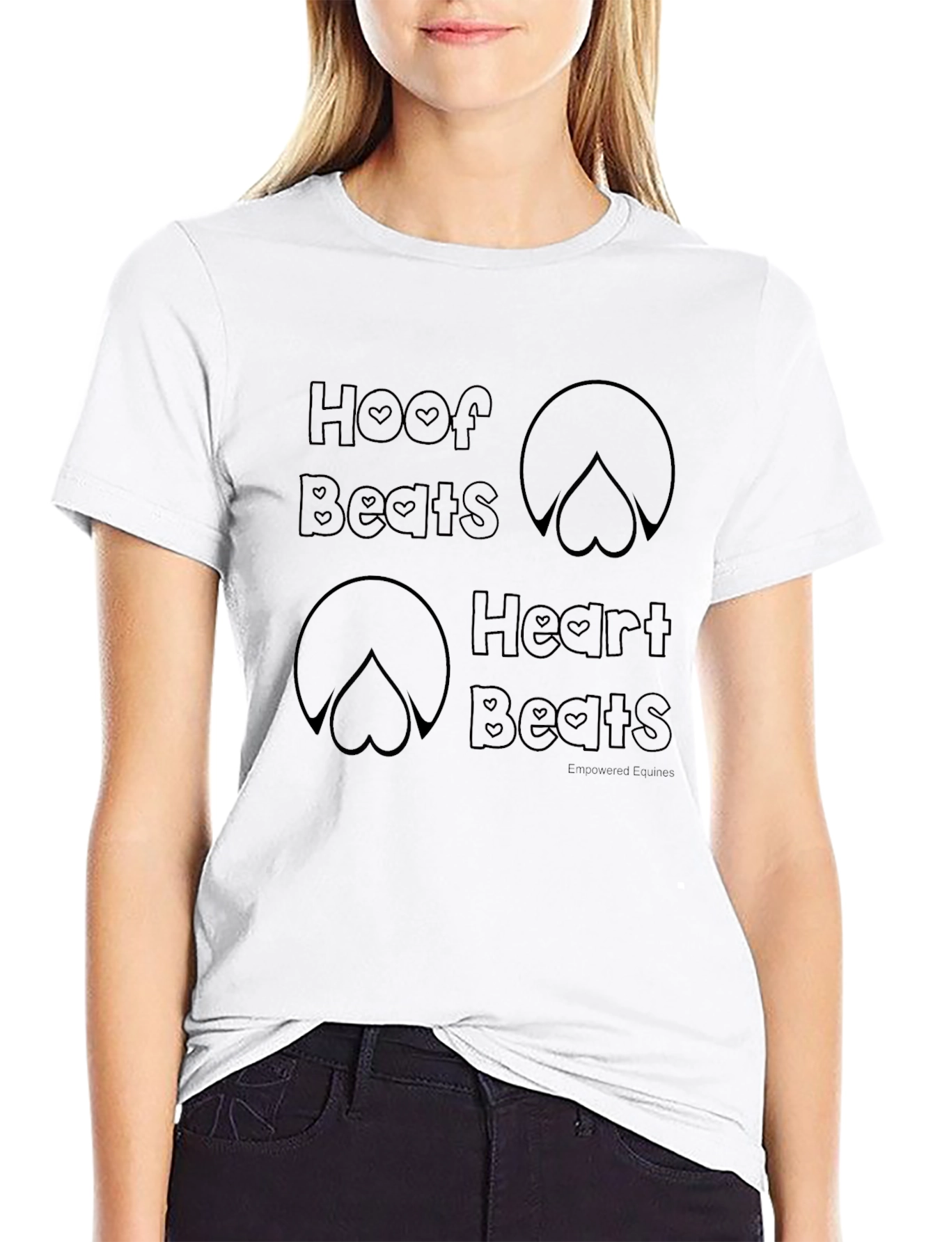 Hoof Beats Heart Beats Black T-Shirt