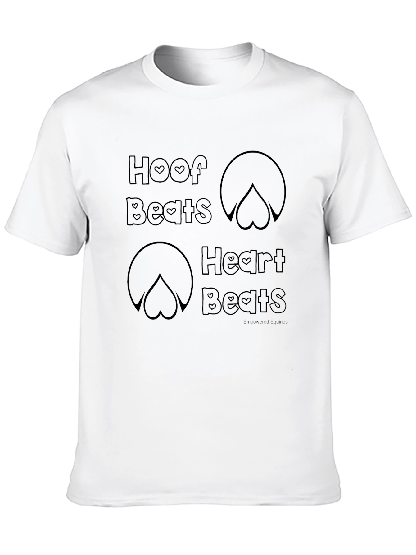 Hoof Beats Heart Beats Black T-Shirt