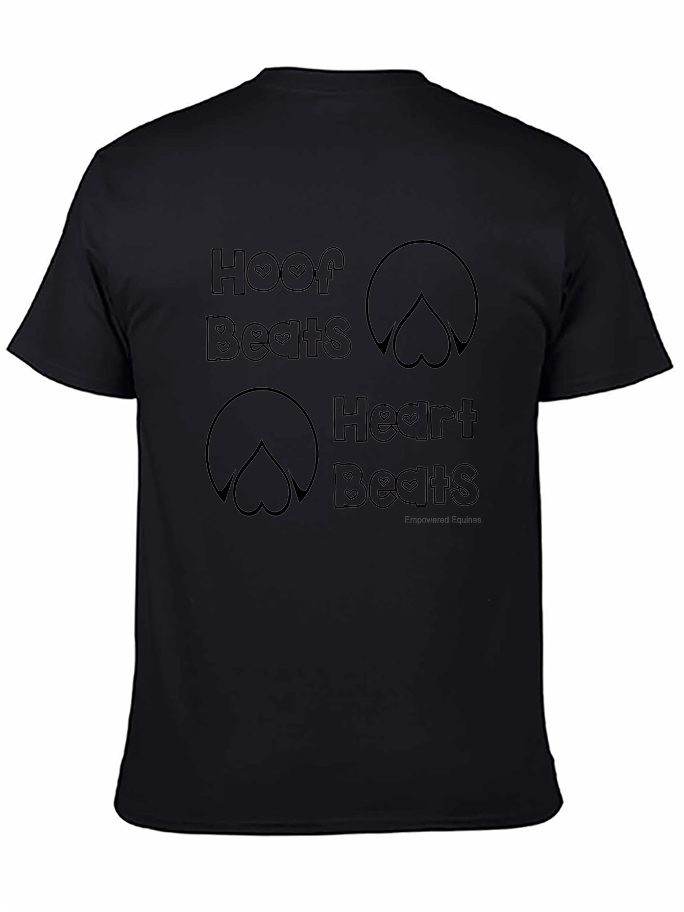 Hoof Beats Heart Beats Black T-Shirt