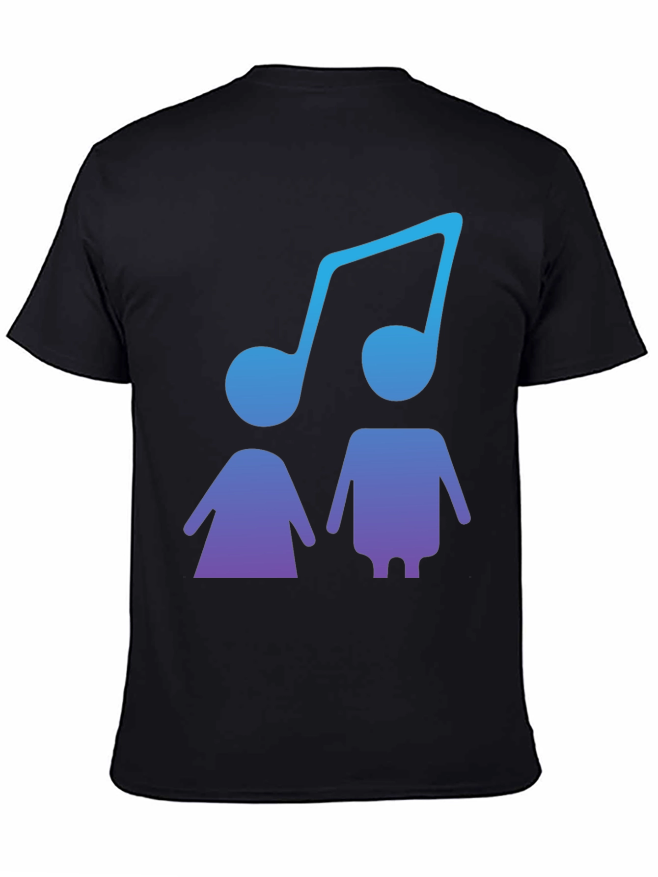 Musical Duo Graphic Tee - Stylish Black T-Shirt
