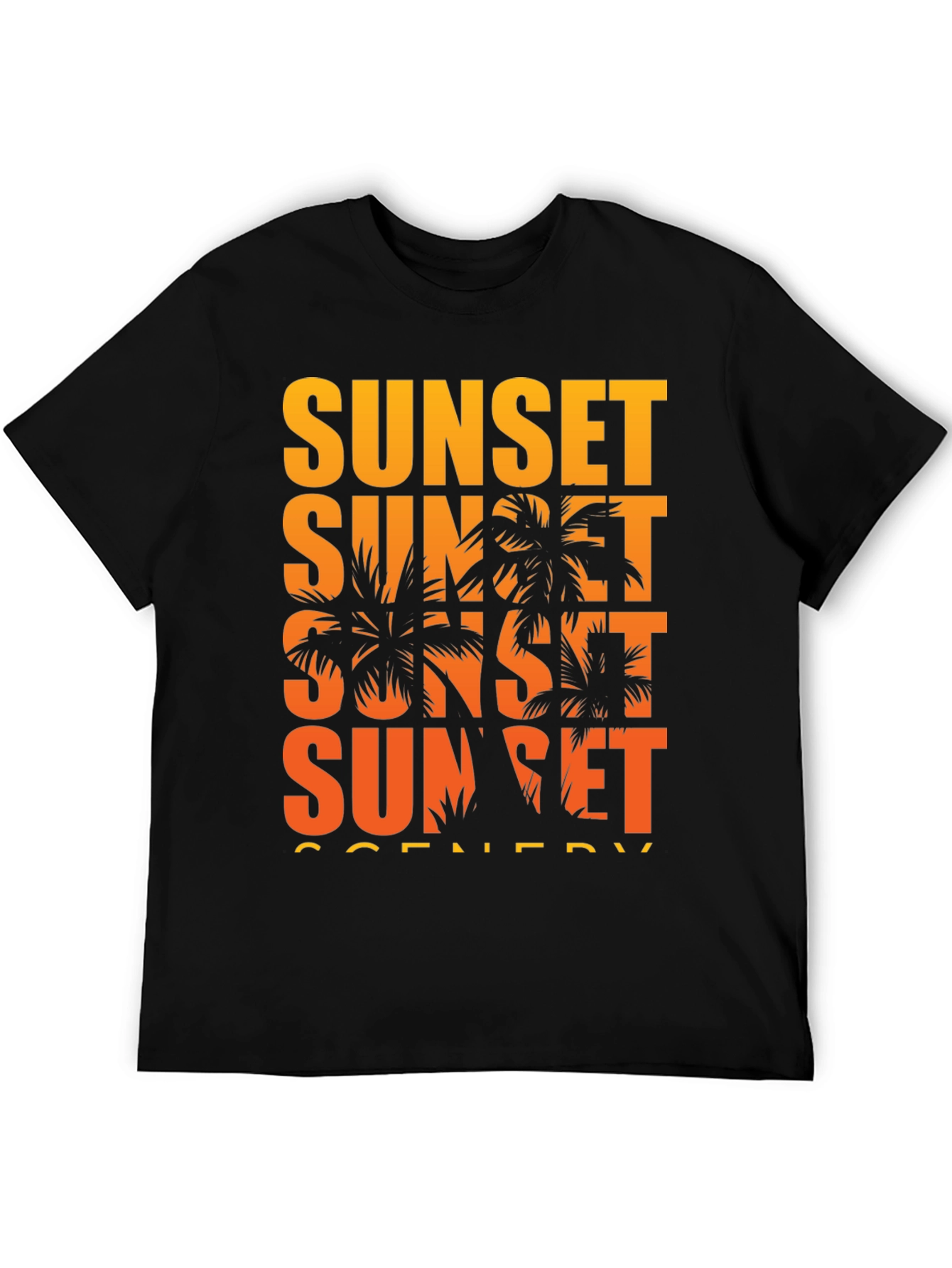 Sunset Scenery Graphic T-Shirt