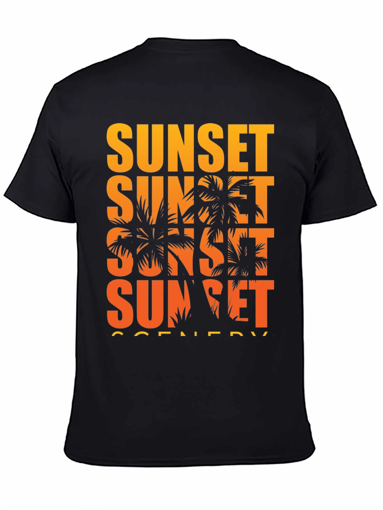 Sunset Scenery Graphic T-Shirt