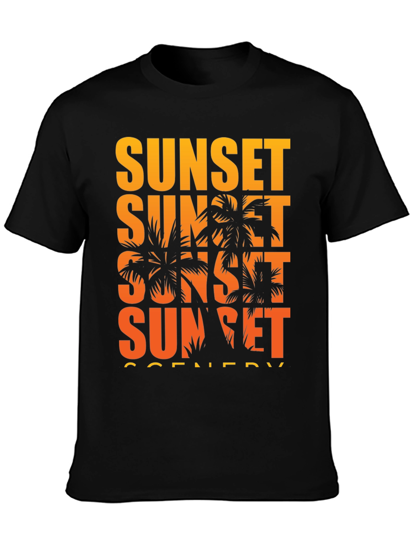 Sunset Scenery Graphic T-Shirt