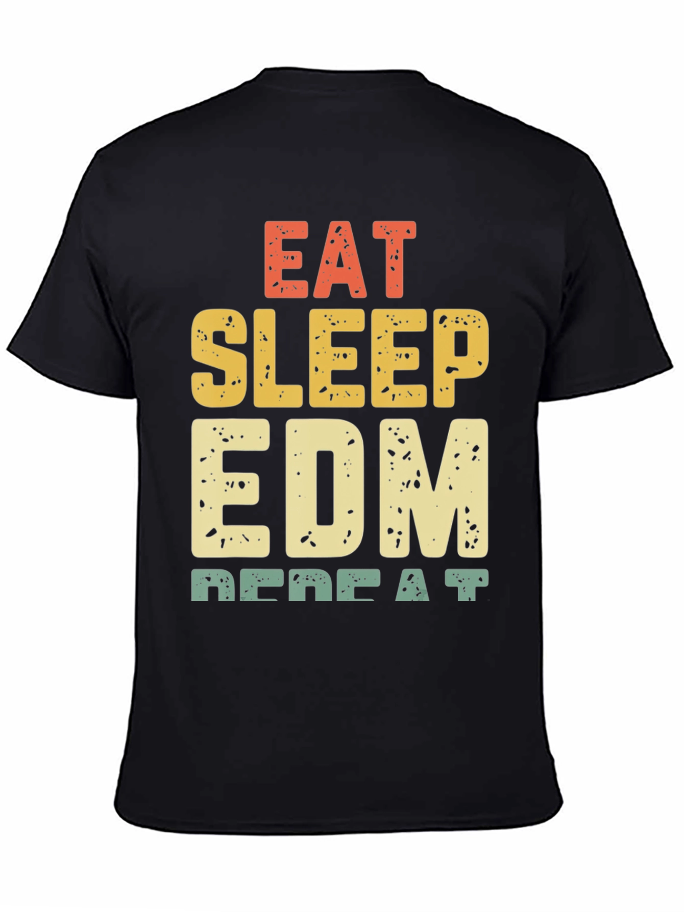 Eat Sleep EDM Repeat Black Graphic Tee