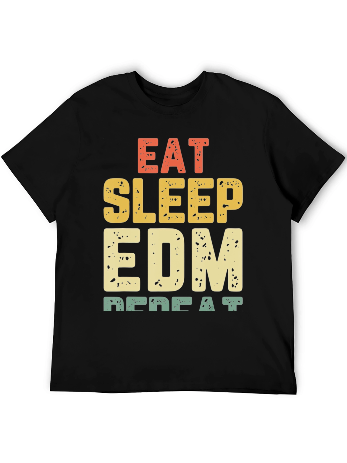 Eat Sleep EDM Repeat Black Graphic Tee