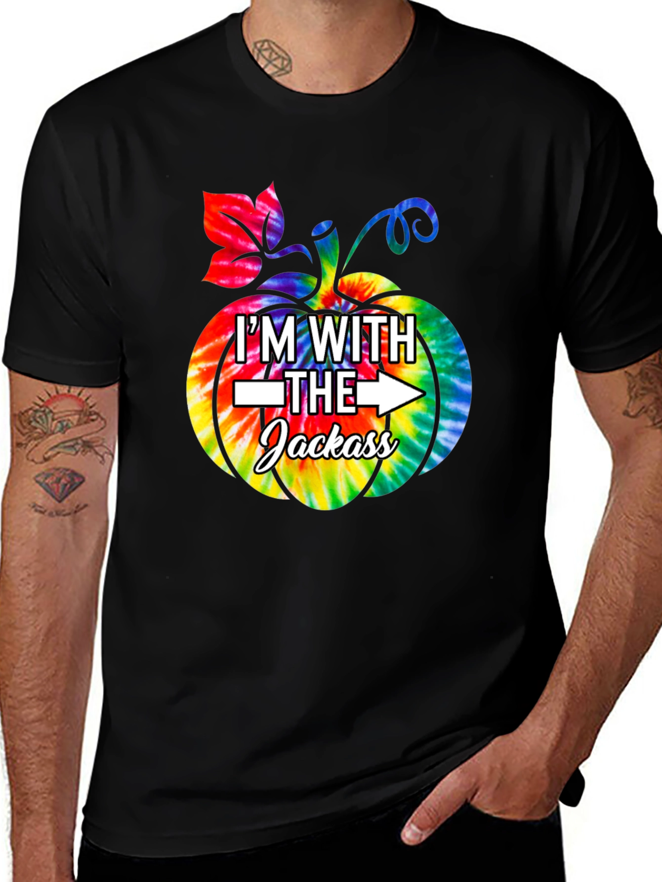 Im With The Jackass T-Shirt - Funny Pumpkin Tee