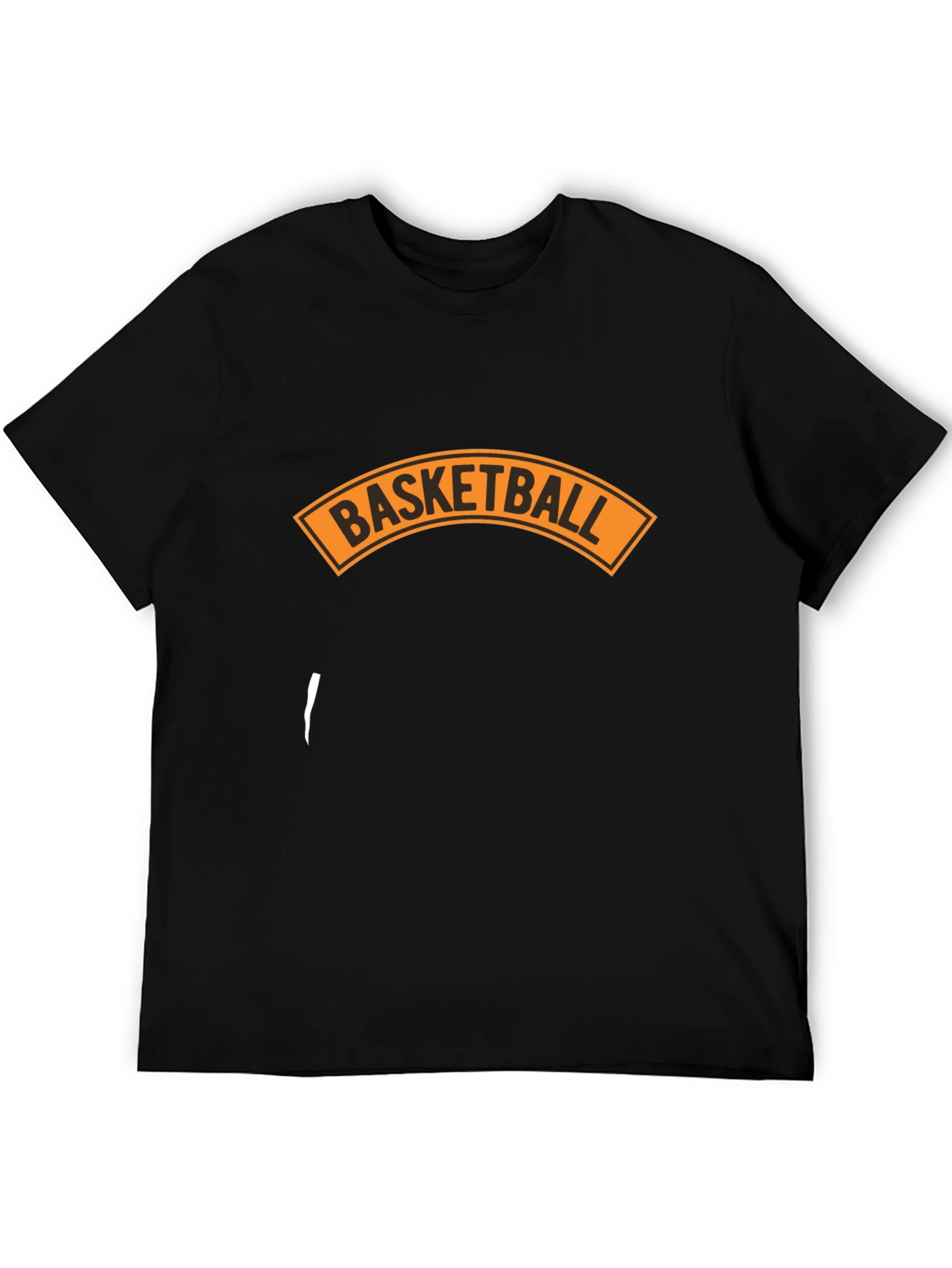 Basketball Graphic Tee - Black Cotton Blend
