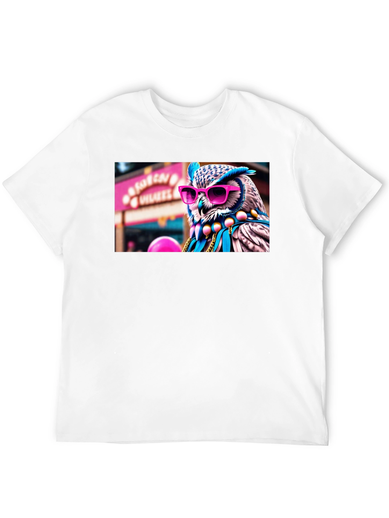 Cool Owl Graphic Tee - Funky Animal Shirt