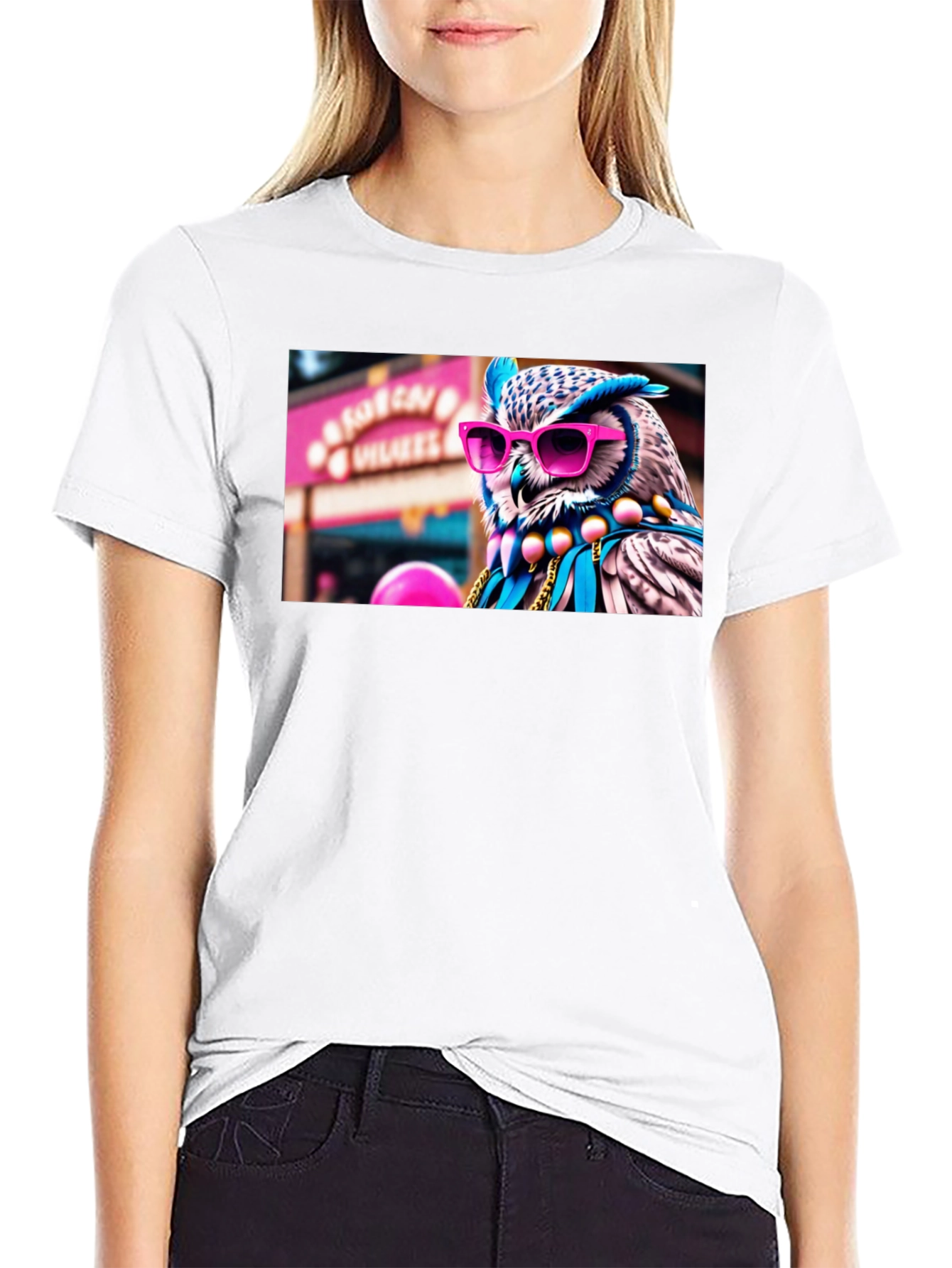 Cool Owl Graphic Tee - Funky Animal Shirt