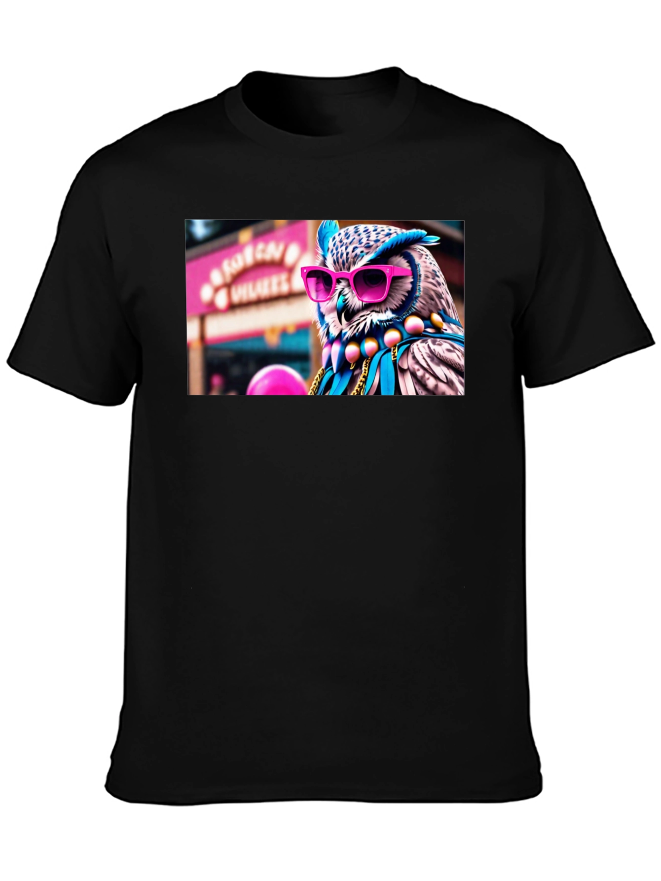 Cool Owl Graphic Tee - Funky Animal Shirt