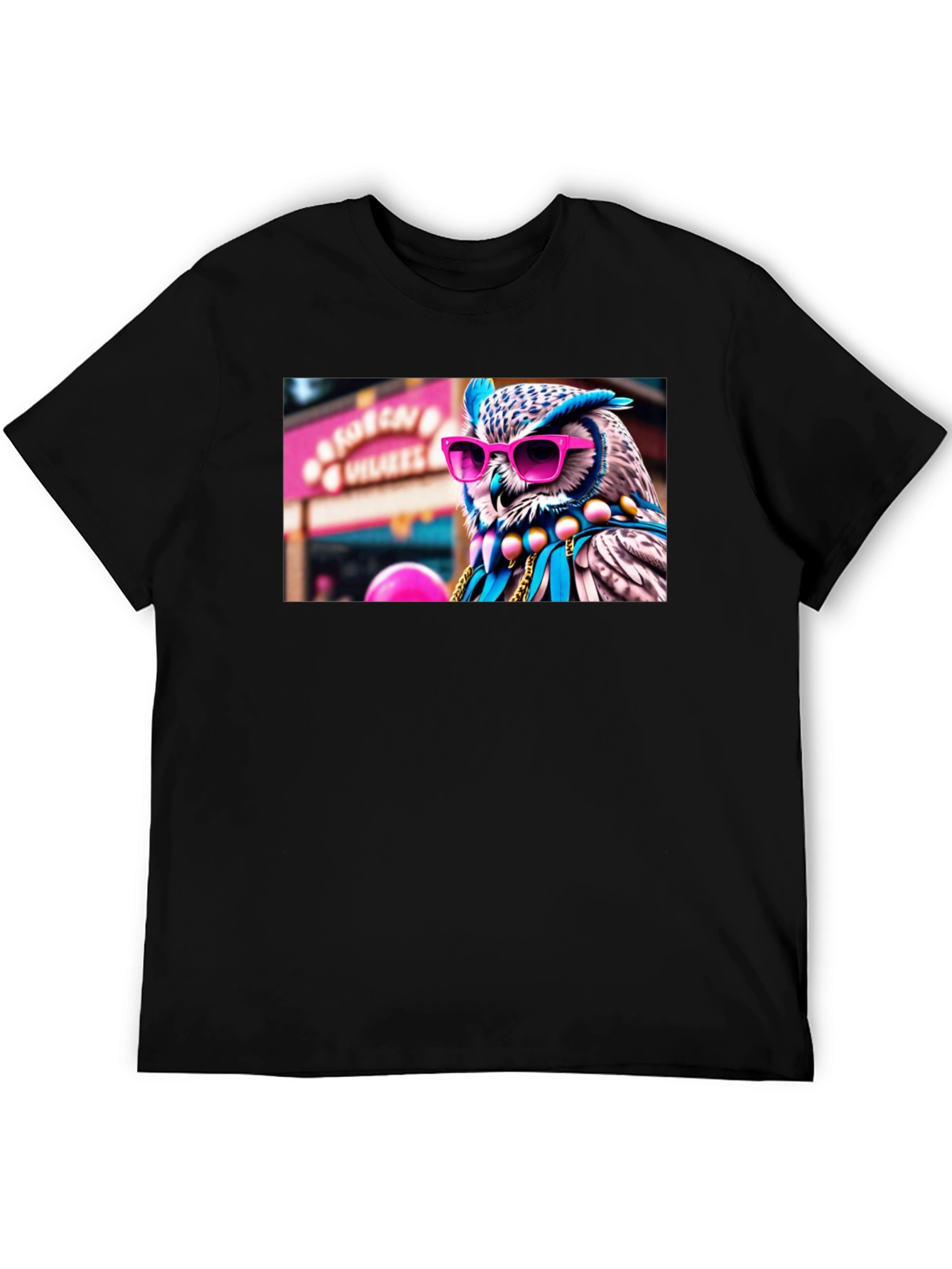Cool Owl Graphic Tee - Funky Animal Shirt