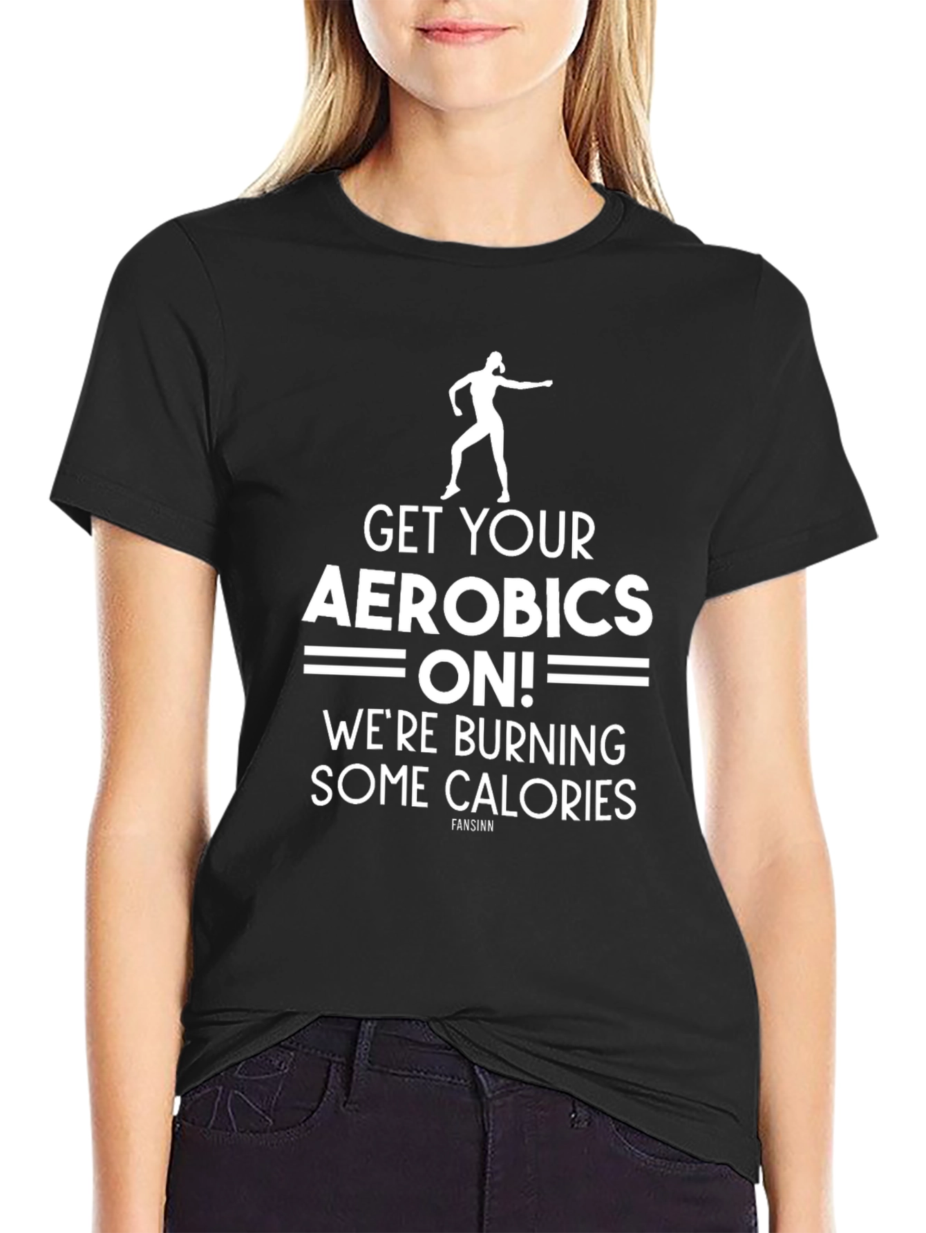 Aerobics Workout Graphic Tee - Burning Calories