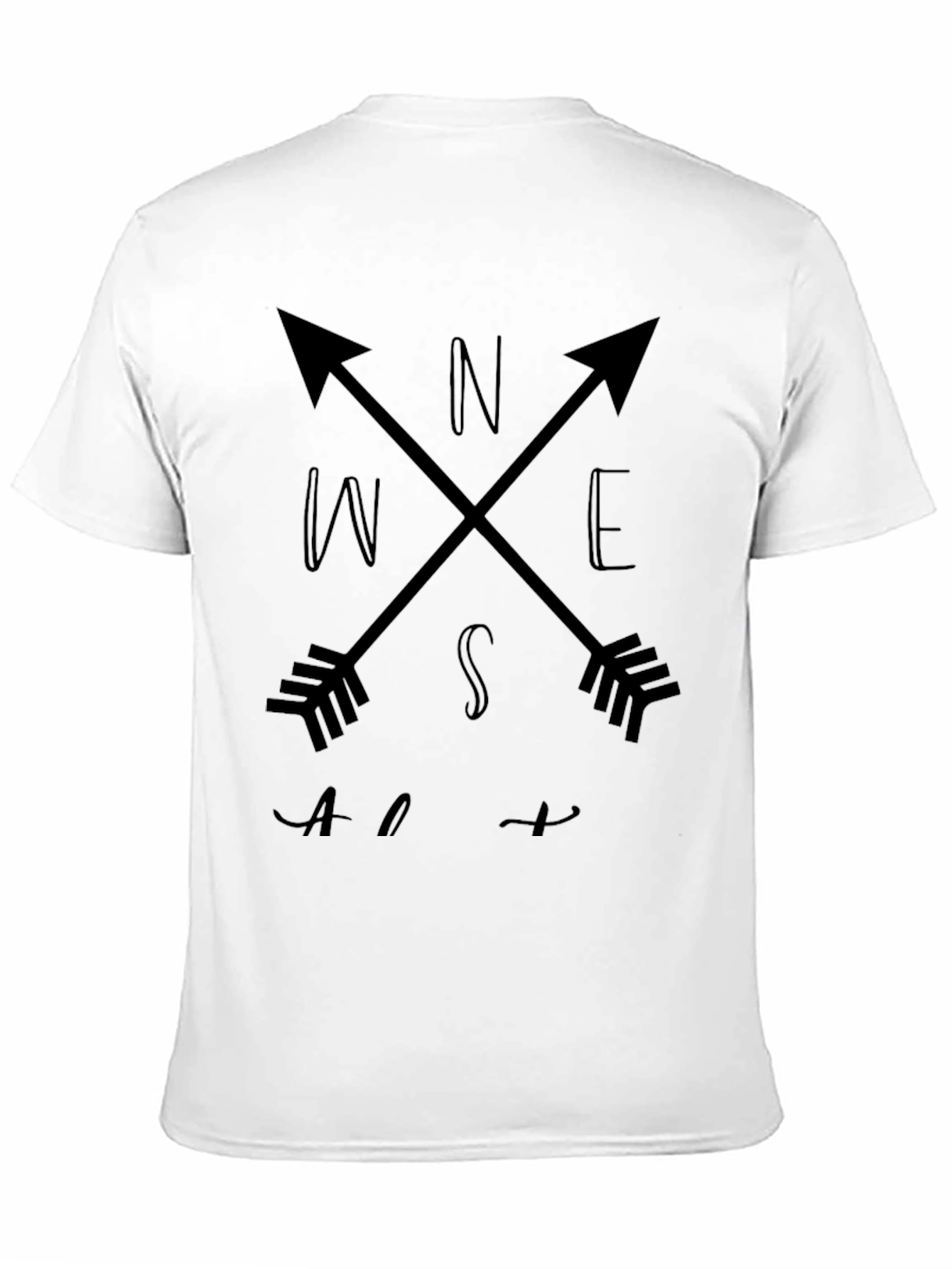 Compass Arrows Graphic Tee - Black
